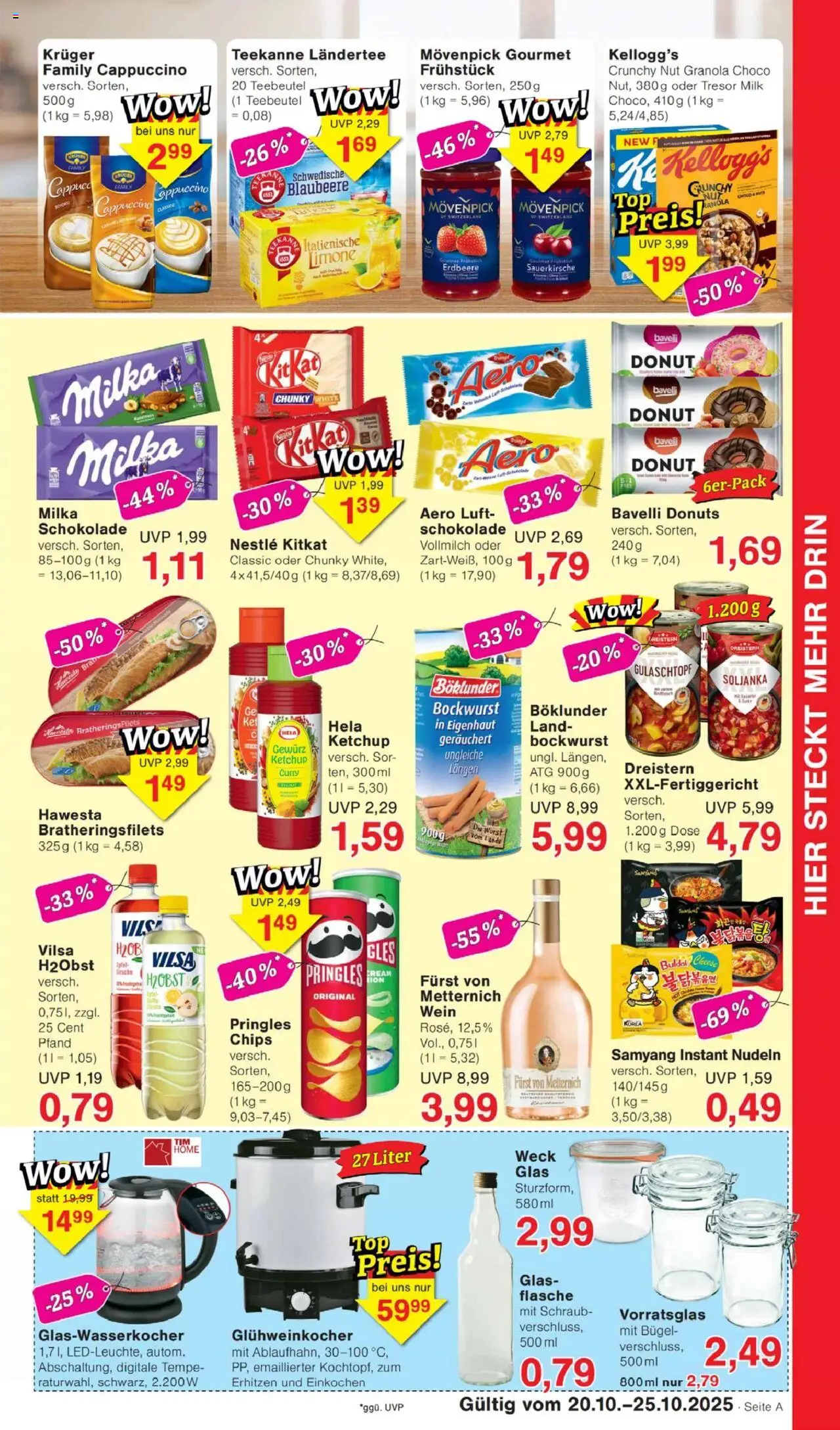 Jawoll Prospekt – gültig ab 20.10.2025 | Seite: 5 | Produkte: Donuts, Wein, Pringles, Nudeln