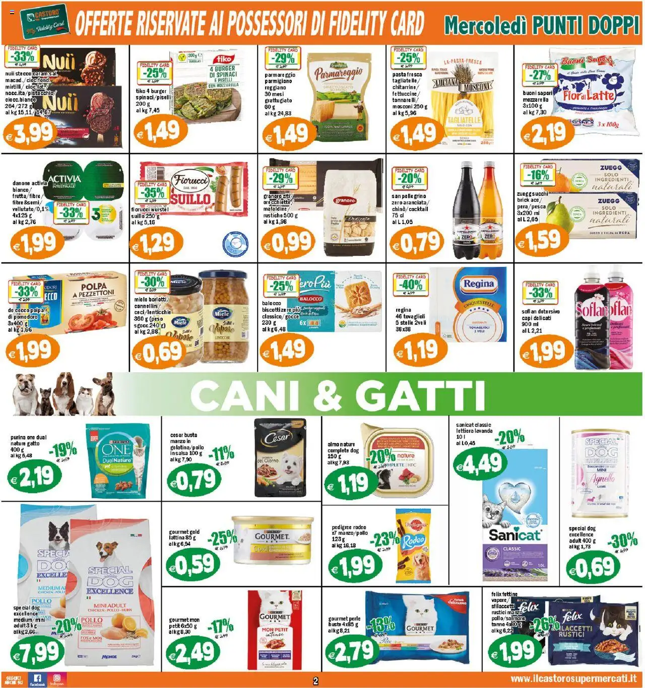 Volantino Il Castoro del 05.09.2025 | Pagina: 2 | Prodotti: Pollo, Biscotti, Spinaci, Agnello