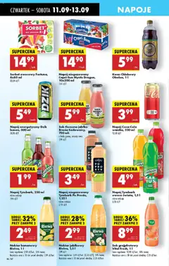 Napój Tymbark owoce świata, 1,5 l, Napój Tymbark owoce świata, różne rodzaje od 11.09.2025 | Strona: 48 | Produkty: Kwas chlebowy, Smoczy owoc, Sorbet, Banan