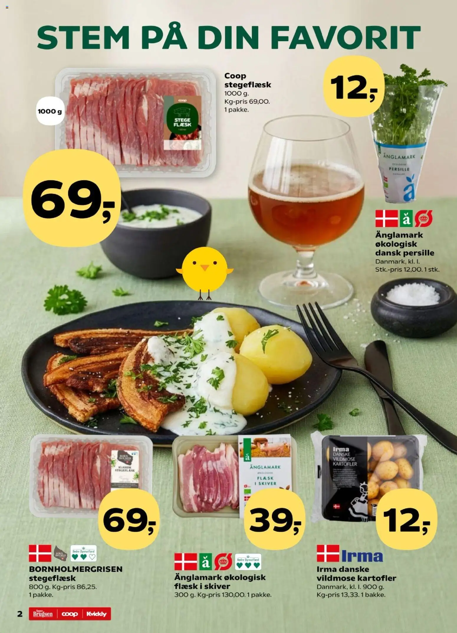 Super Brugsen tilbudsavis – gyldig fra 19.03.2026 | Side: 2 | Produkter: Kartofler, Persille