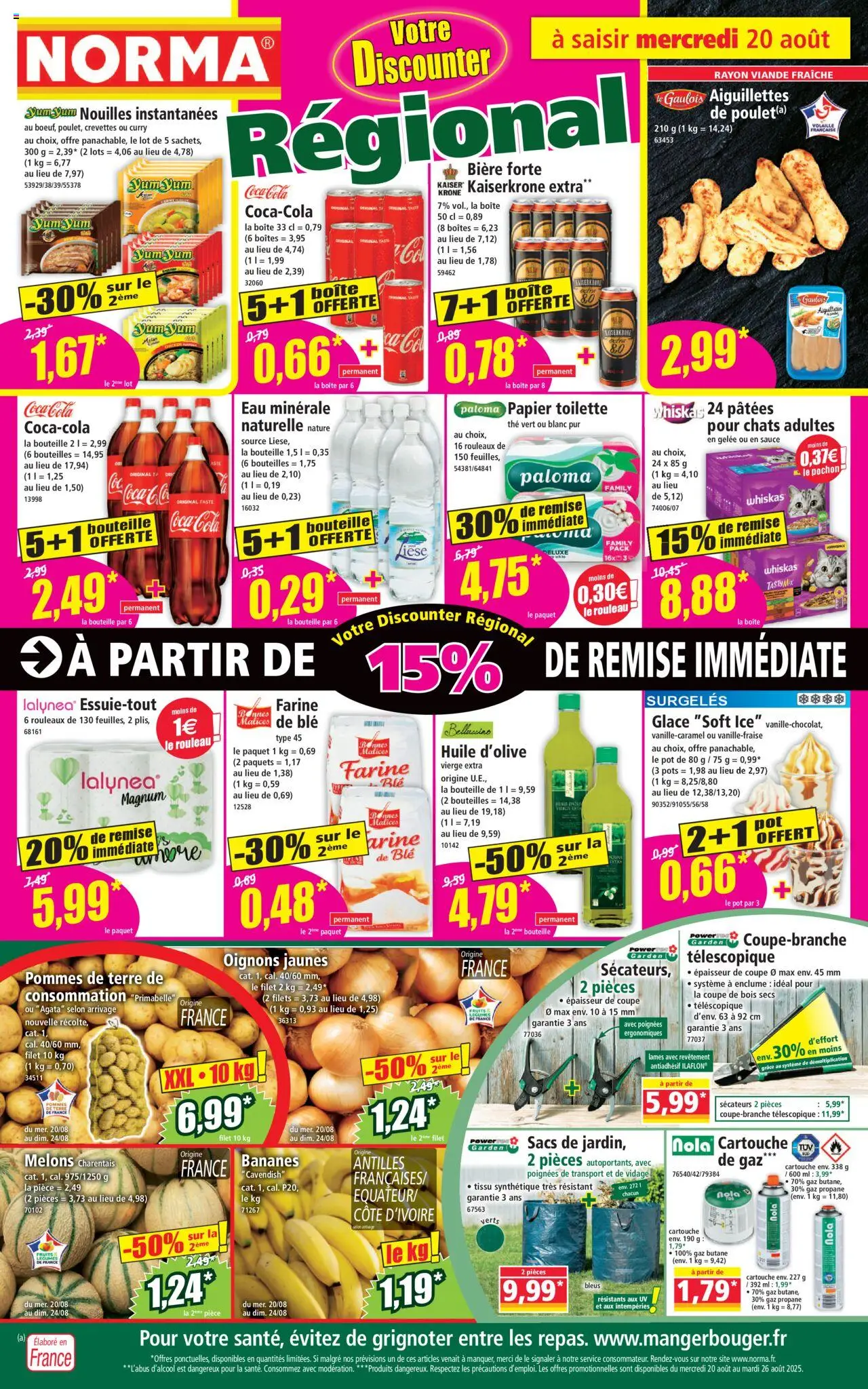  | Page: 1 | Produits: Eau minérale, Farine, Pommes, Cartouche