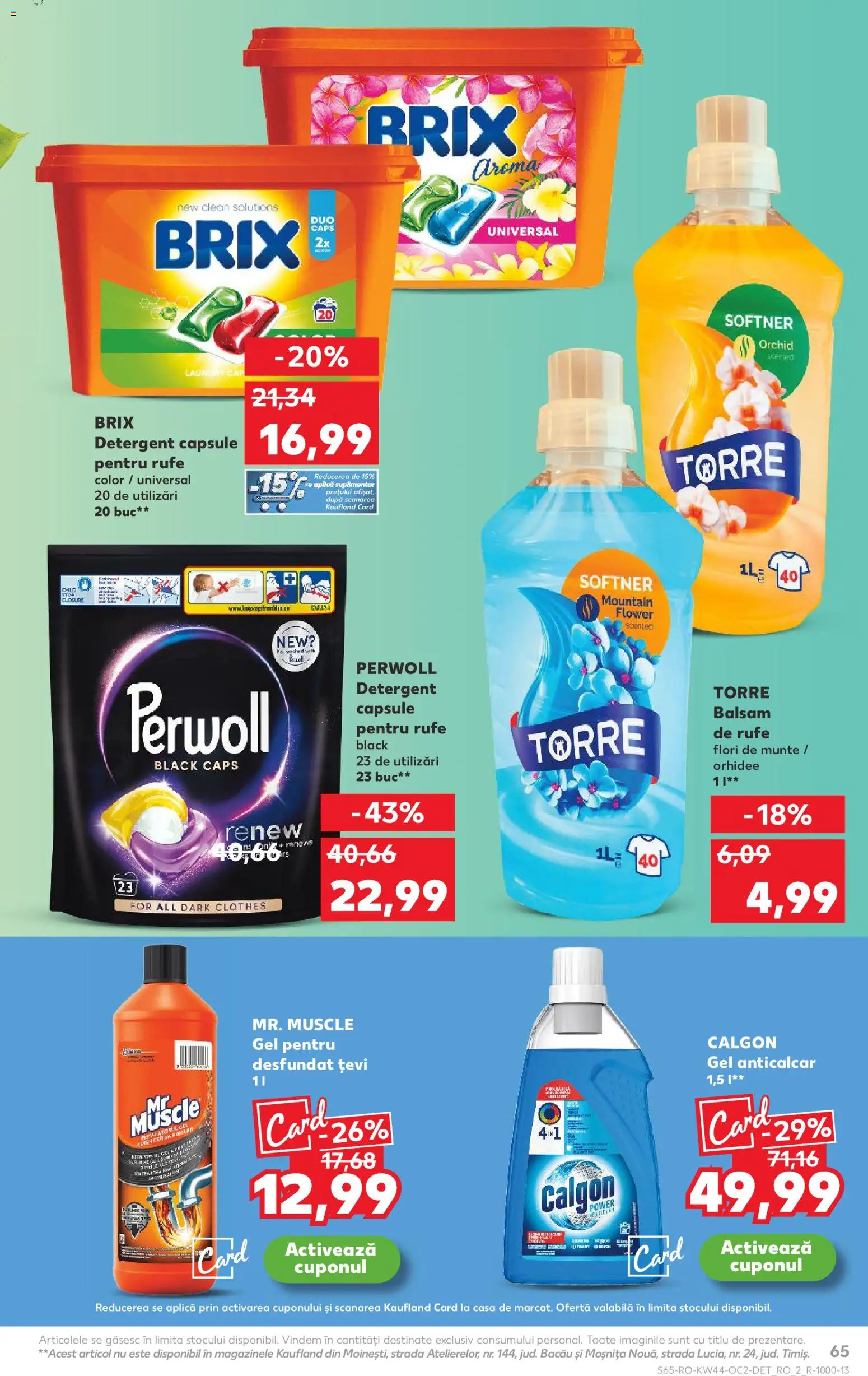 Kaufland RO akciós ujság - amely érvényes a következő dátumtól: 29.10.2025 | Oldal: 65 | Termékek: Perwoll