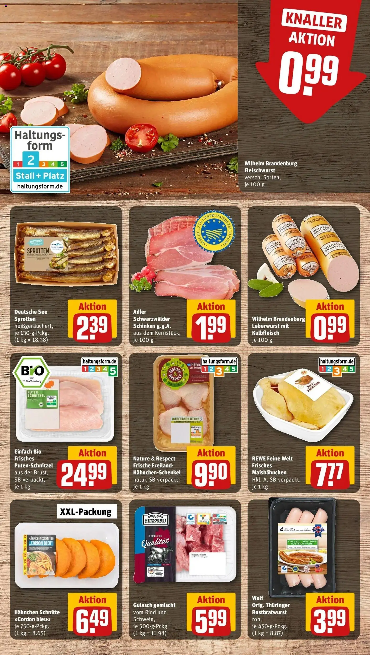 Rewe Prospekt Berlin / Köpenick	 – gültig ab 09.03.2026 | Seite: 8 | Produkte: Hahnchenschenkel, Schnitzel, Gulasch, Putenschnitzel