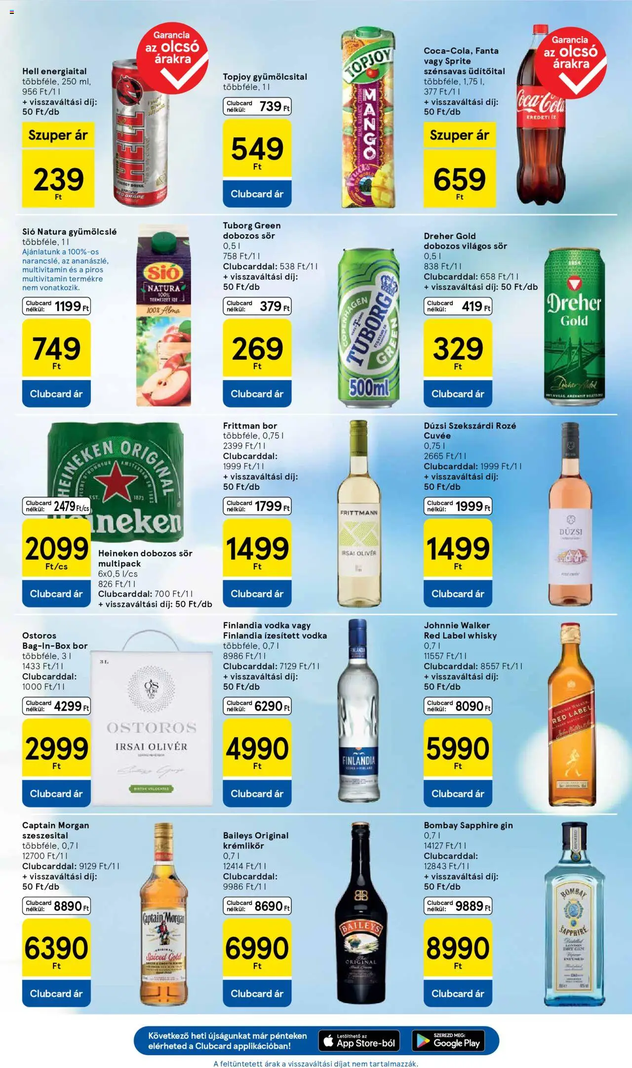Tesco akciós ujság - amely érvényes a következő dátumtól: 09.10.2025 | Oldal: 7 | Termékek: Energiaital, Heineken, Bor, Whisky