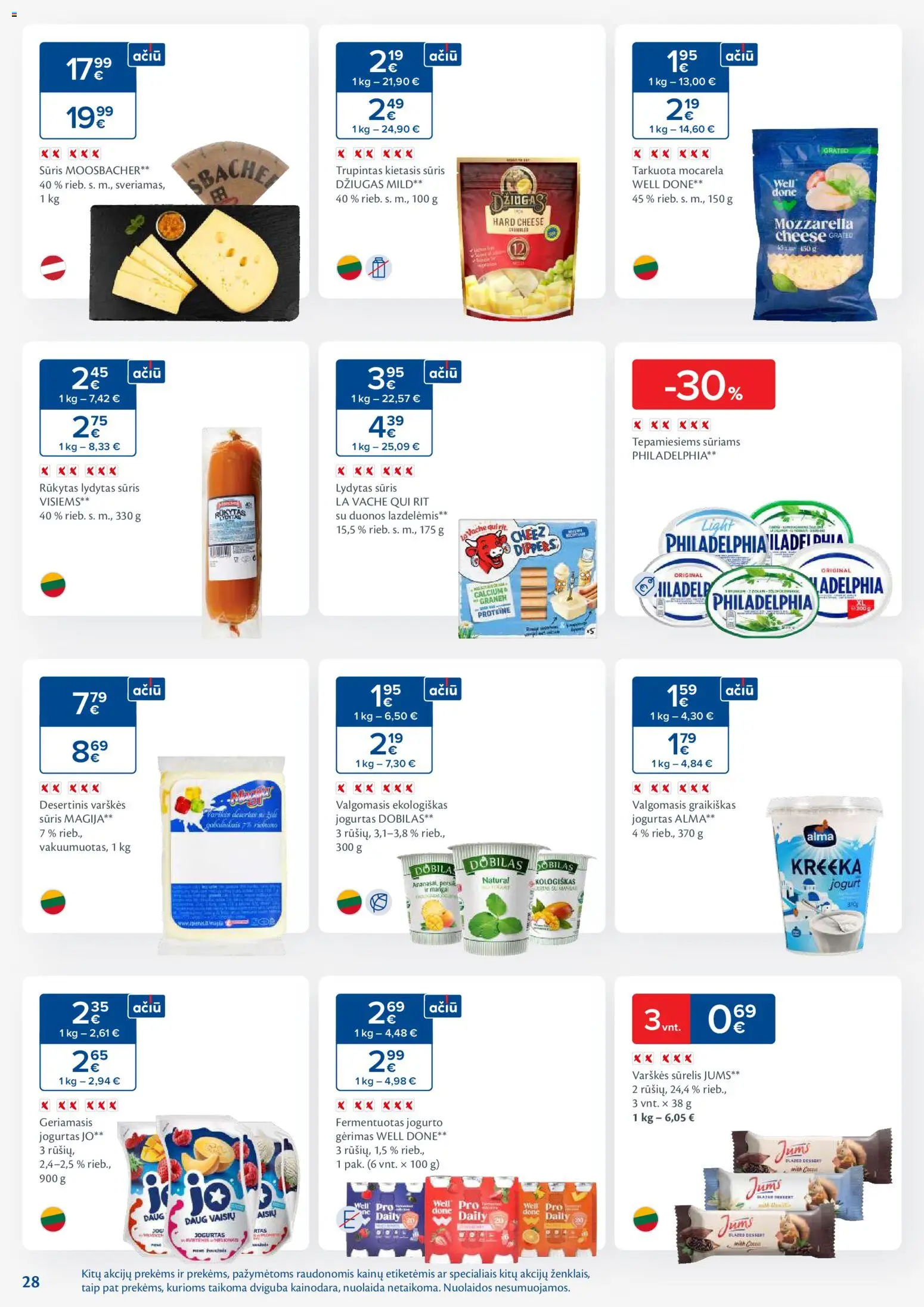 MAXIMA akcijos nuo 11.11.2025 | Puslapis: 28 | Prekių: Varškės sūris, Sūrelis, Sūris, Jogurto gėrimas