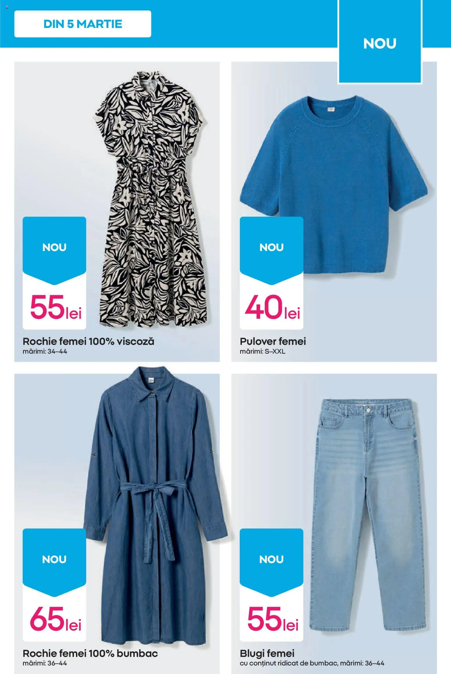 Noul catalog Pepco – valabil de la 12.03.2026 | Pagină: 7 | Produse: Rochie, Blugi, Pulover