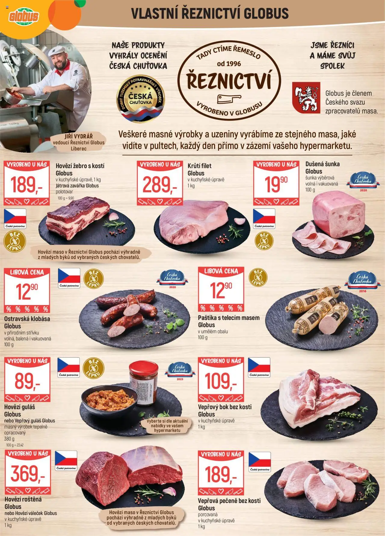 Globus leták - Liberec od 04.06.2025 | Strana: 5 | Produkty: Hovězí, Globus, Klobása, Uzeniny