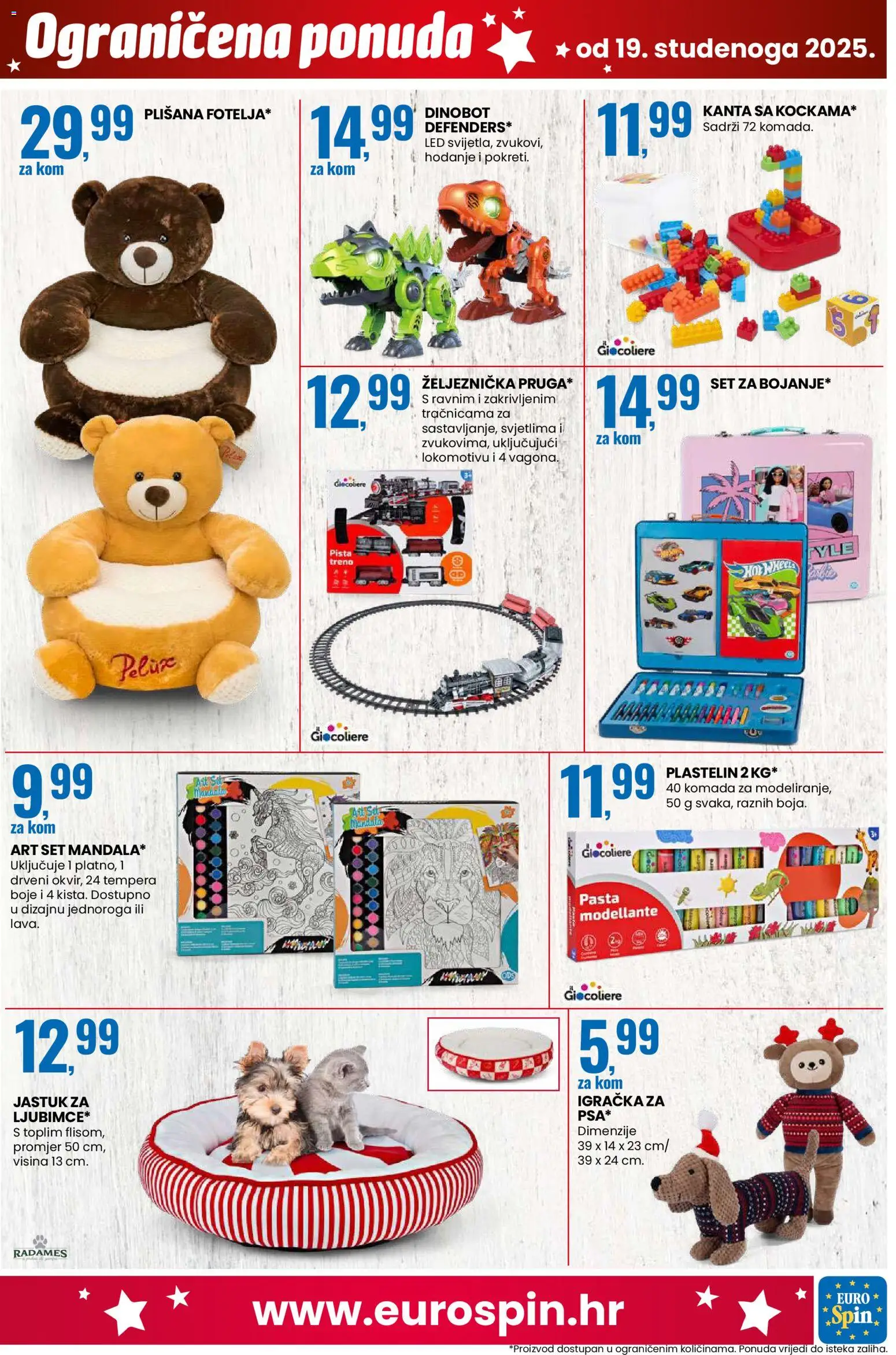 Eurospin katalog | vrijedi od 19.11.2025 | Stranica: 15 | Proizvodi: Jastuk, Pasta, Plastelin
