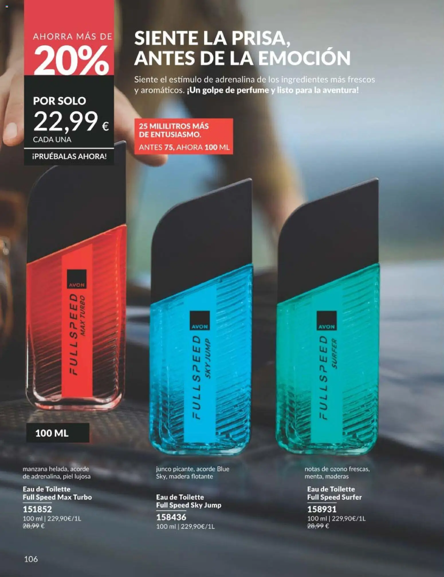 Catálogo AVON campaña 1 │ válido desde el 01.01.2026 | Página: 106 | Productos: Perfume, Eau de toilette, Κρεμάστρα, Manzana