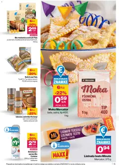 Mercator katalog akcije – veljaven od 29.01.2026 | Stran: 15 | Izdelki: Moka, Kruh, Smetana, Zacimbe
