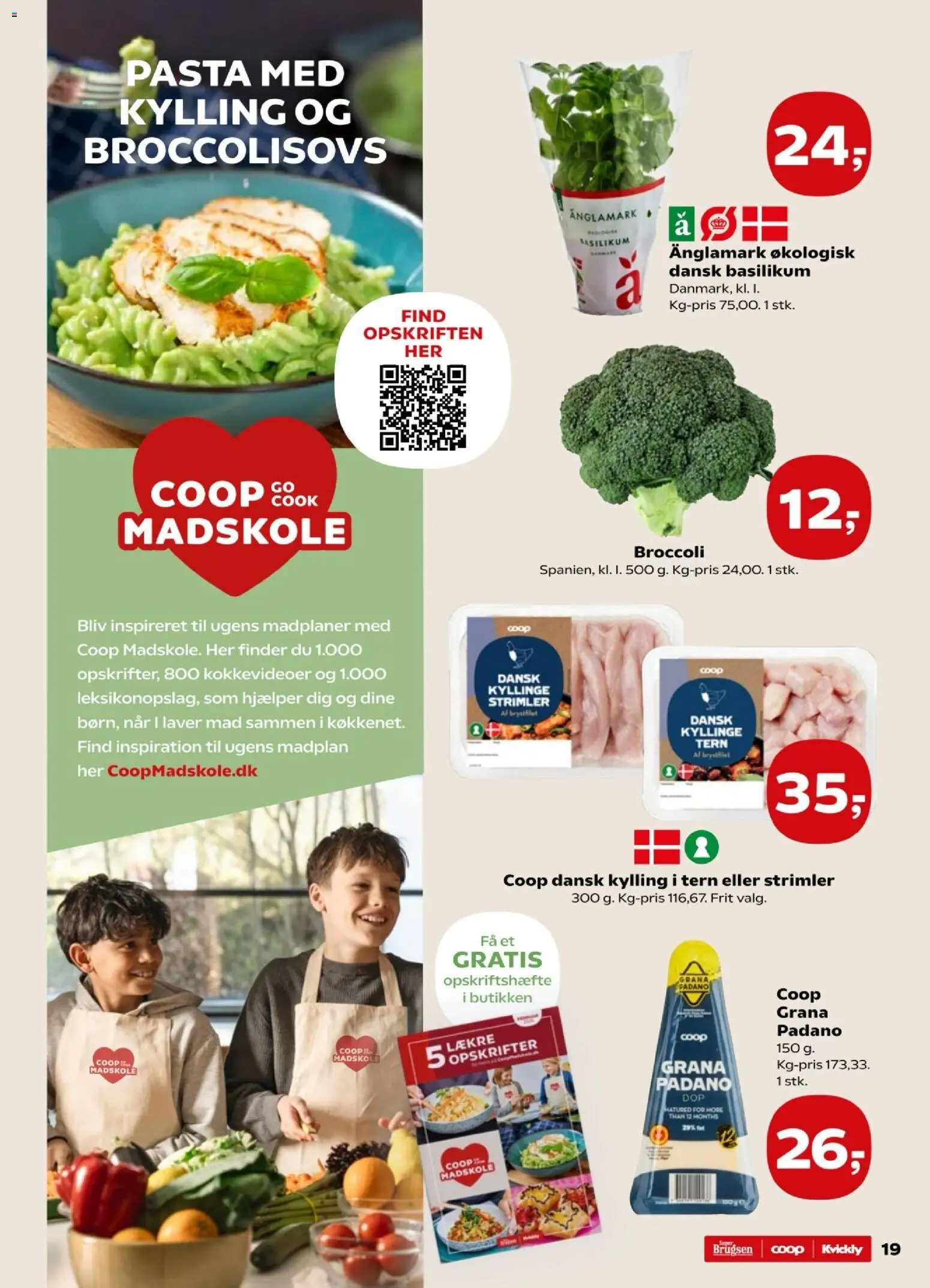 Kvickly tilbudsavis – gyldig fra 20.02.2026 | Side: 21 | Produkter: Pasta, Broccoli, Søm, Basilikum