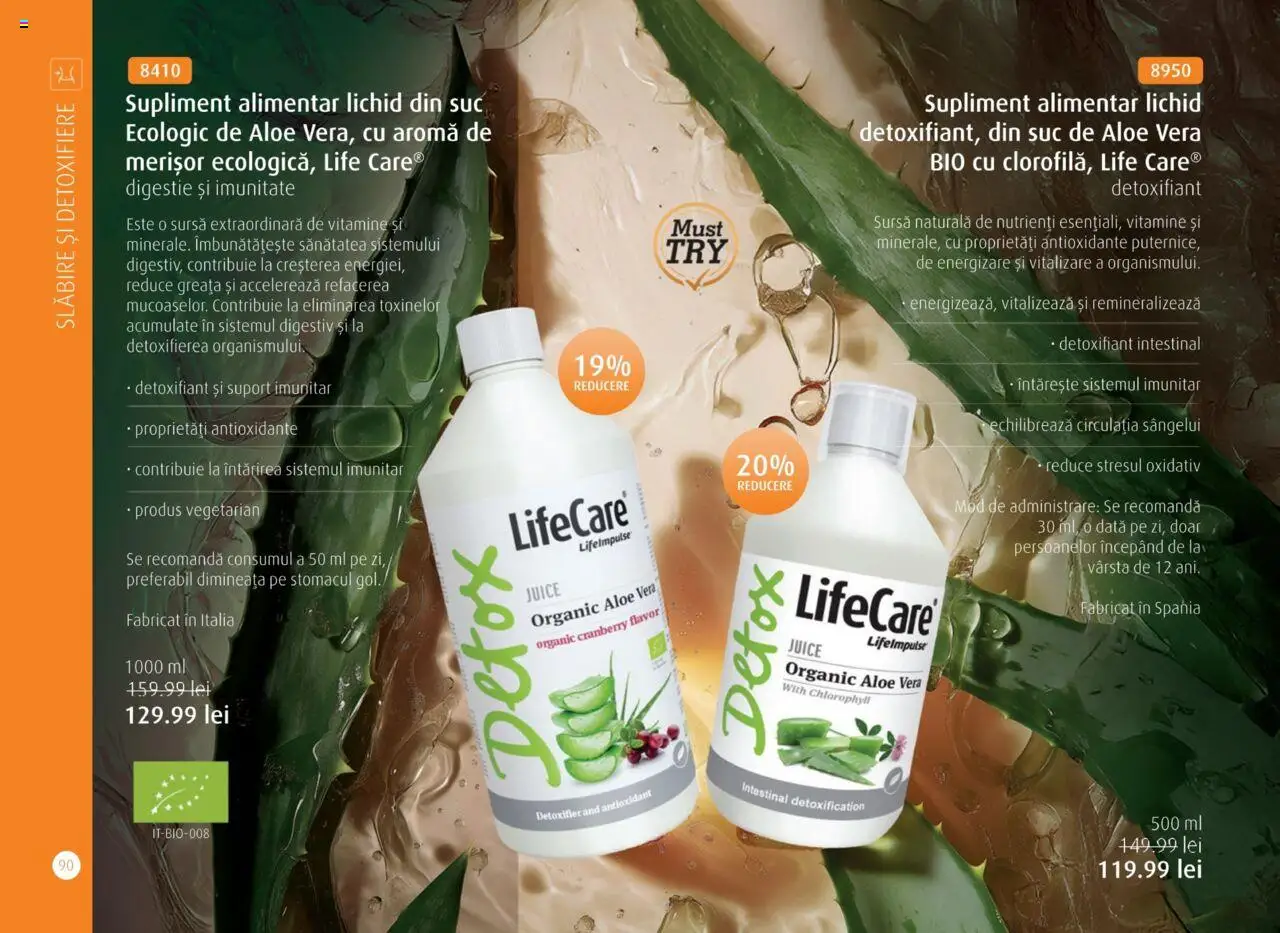 Life Care catalog - Aprilie/Octombrie – valabil de la 01.04.2025 | Pagină: 92 | Produse: Şerit ödül, Aloe vera, Suc