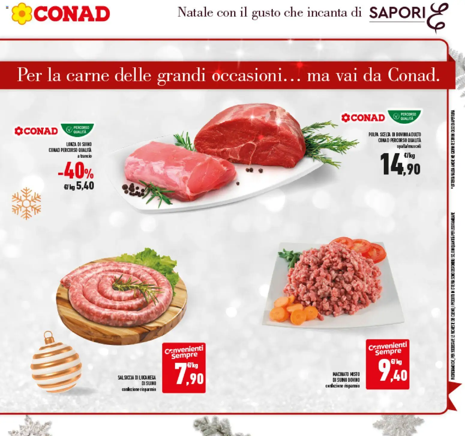 Volantino Conad del 15.12.2025 | Pagina: 17 | Prodotti: Bovino, Suino, Salsiccia, Macinato