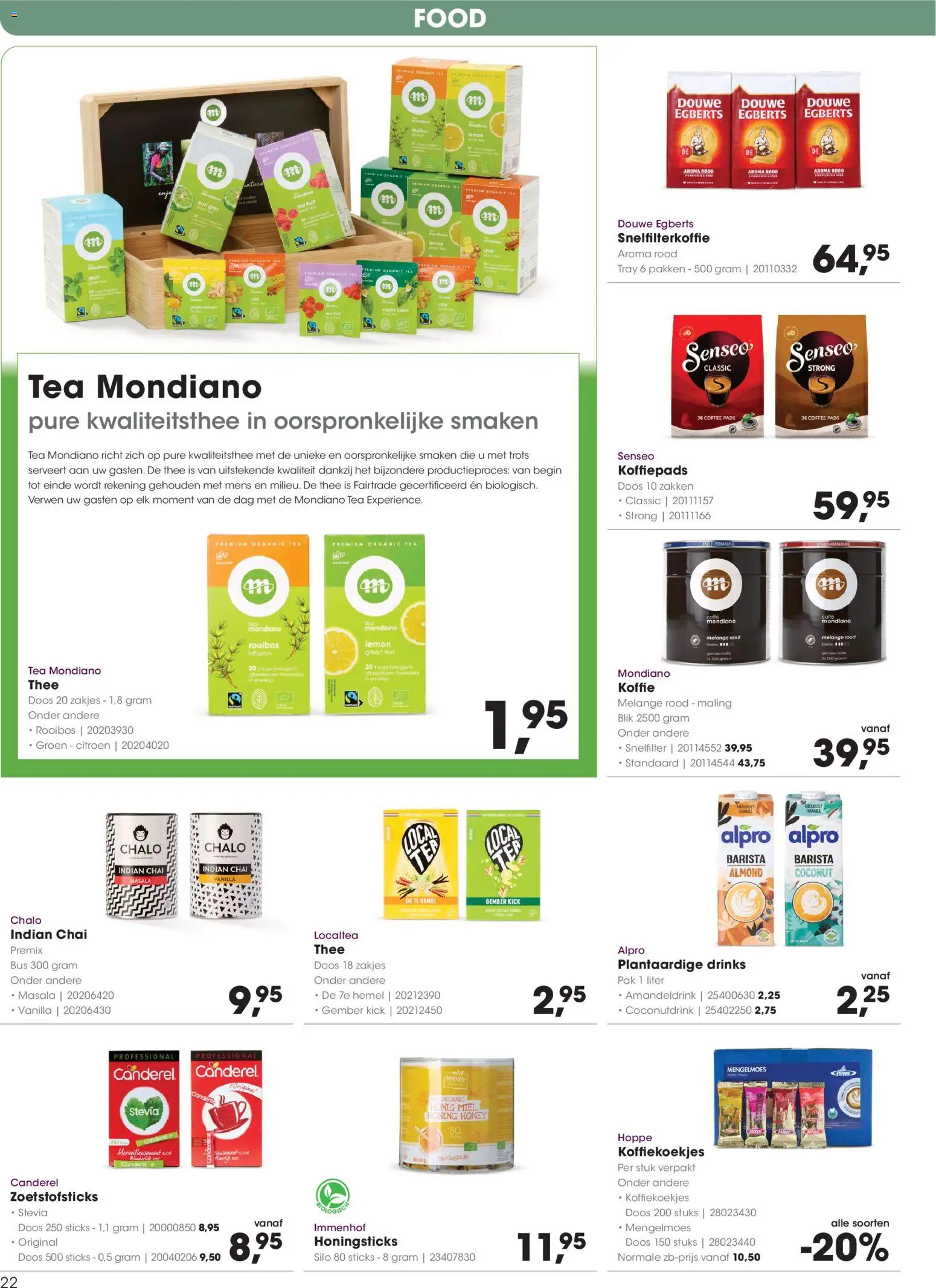 {H1} | Pagina: 22 | Producten: Citroen, Koffiepads, Thee, Pads