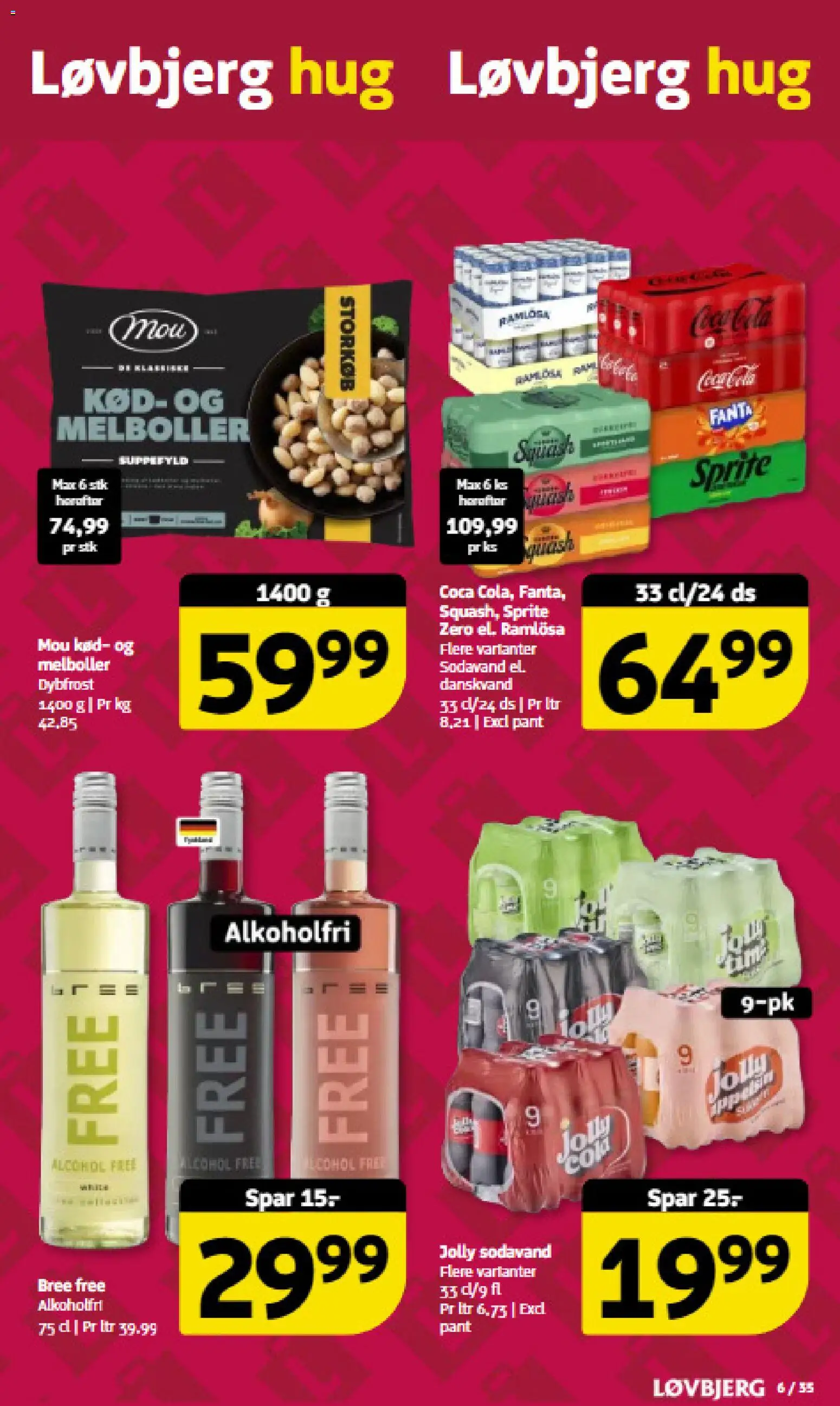 Løvbjerg tilbudsavis – gyldig fra 02.01.2026 | Side: 6 | Produkter: Coca Cola, Sodavand, Fanta, Cola