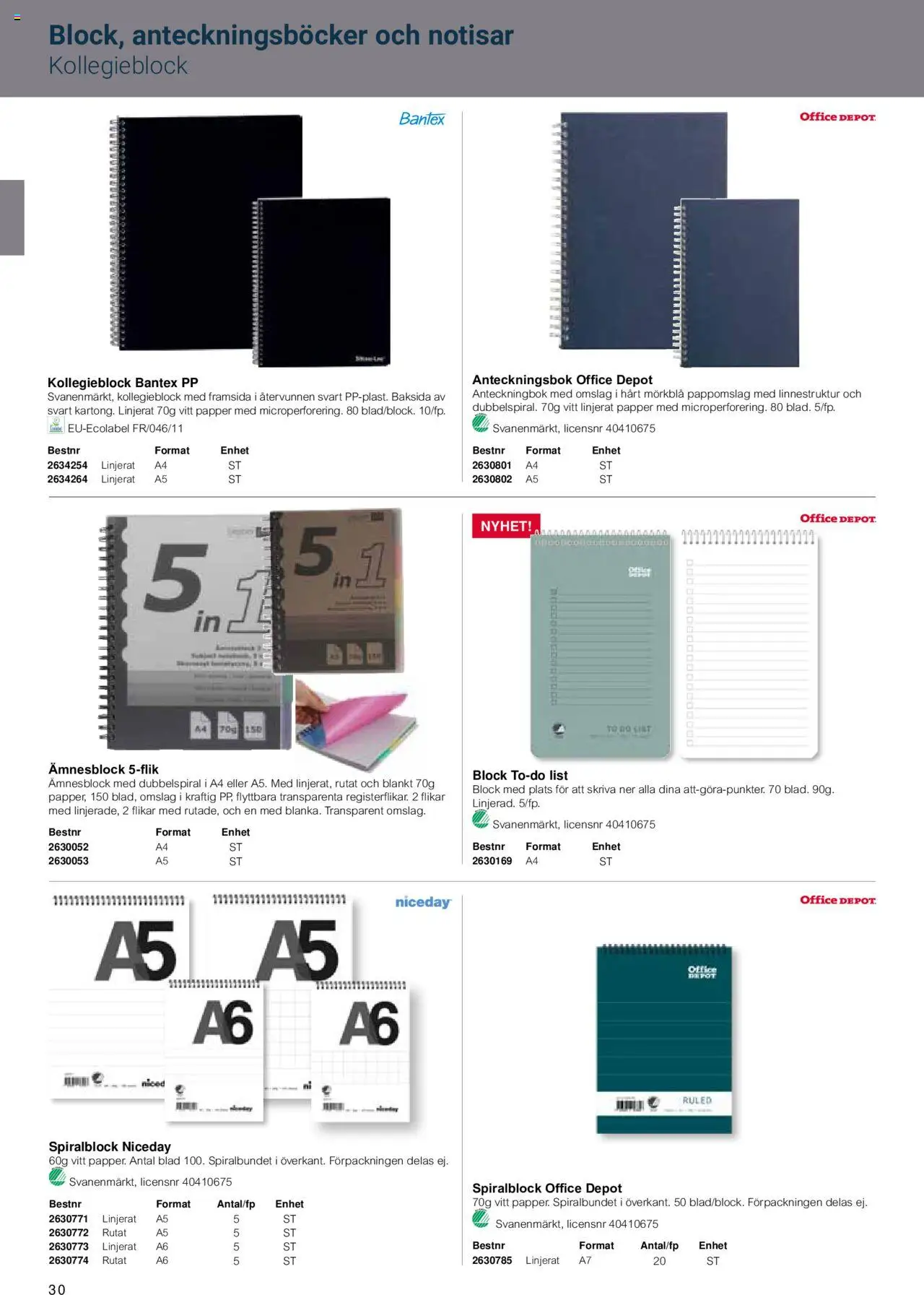 Office Depot reklamblad aktuell från 15.02.2024 | Sida: 32 | Produkter: Papper, Anteckningsbok