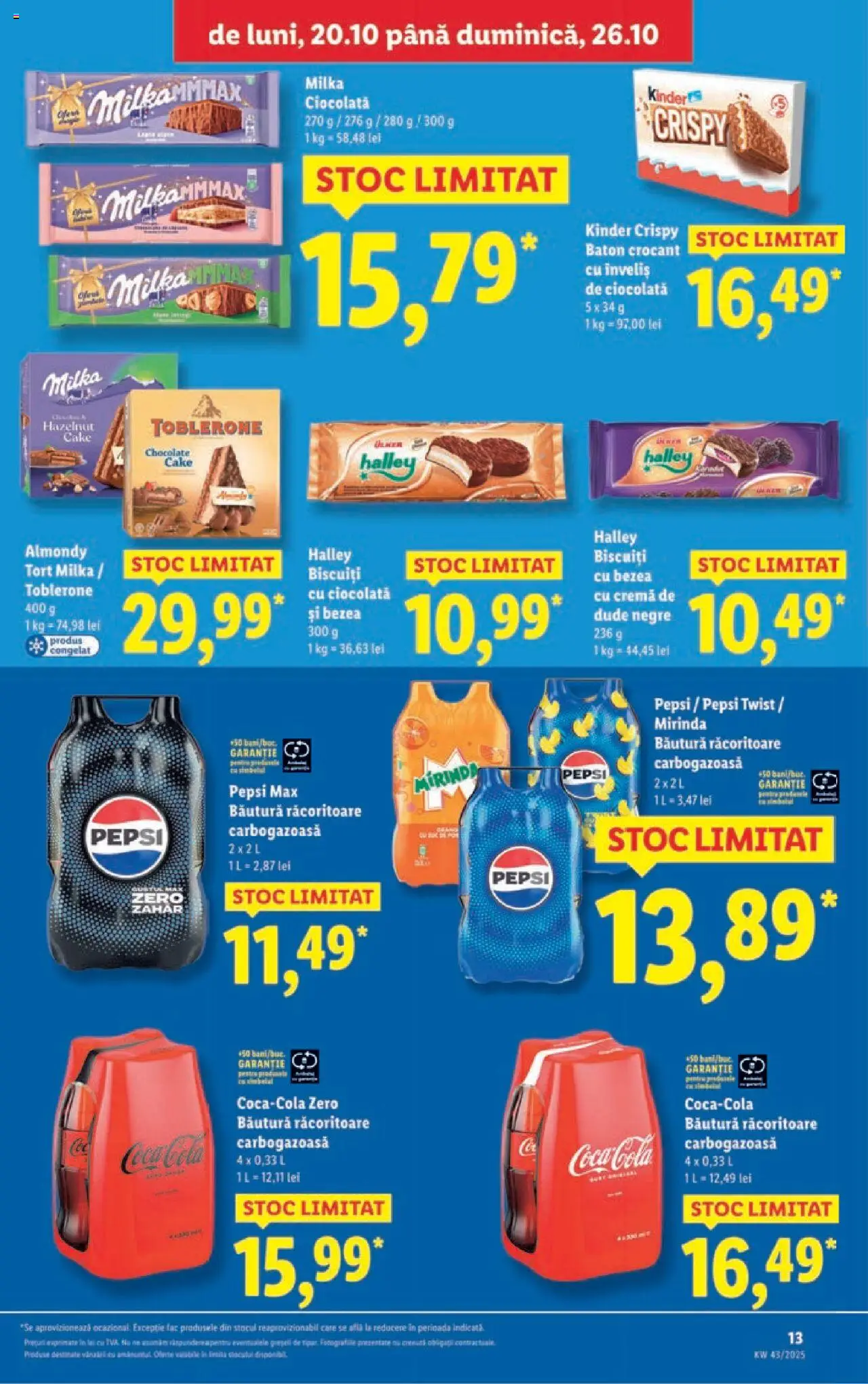 Noul catalog Lidl – valabil de la 20.10.2025 | Pagină: 13 | Produse: Amerikan servis, Tort, Ciocolată, Biscuiți