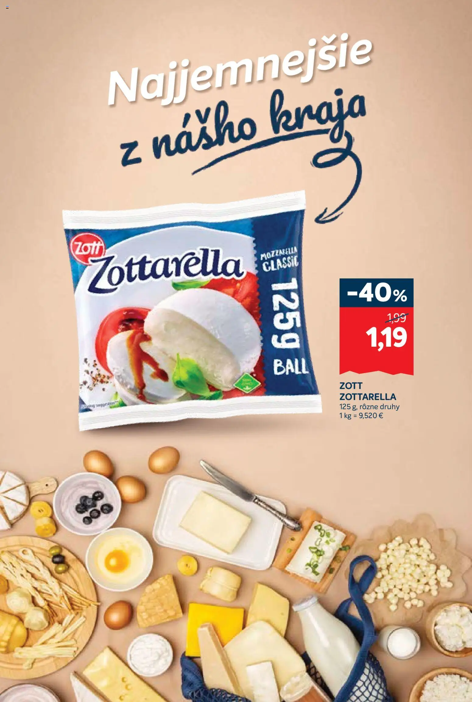 Nové Kraj akcie – leták je platný od 20.11.2025 | Strana: 7 | Produkty: Mozzarella