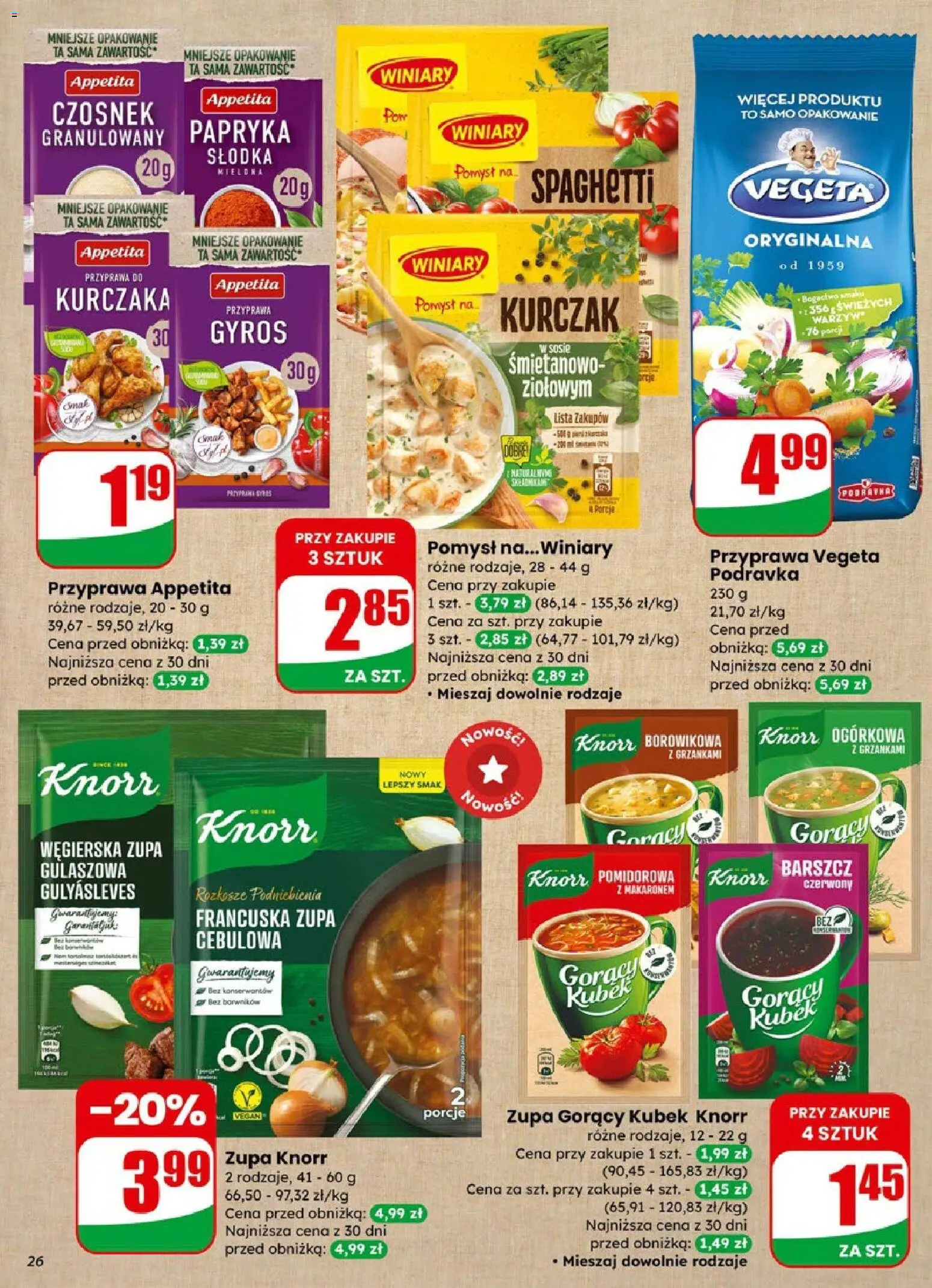 Dino Gazetka od 21.01.2026 | Strona: 26 | Produkty: Czosnek, Barszcz, Kurczak, Papryka