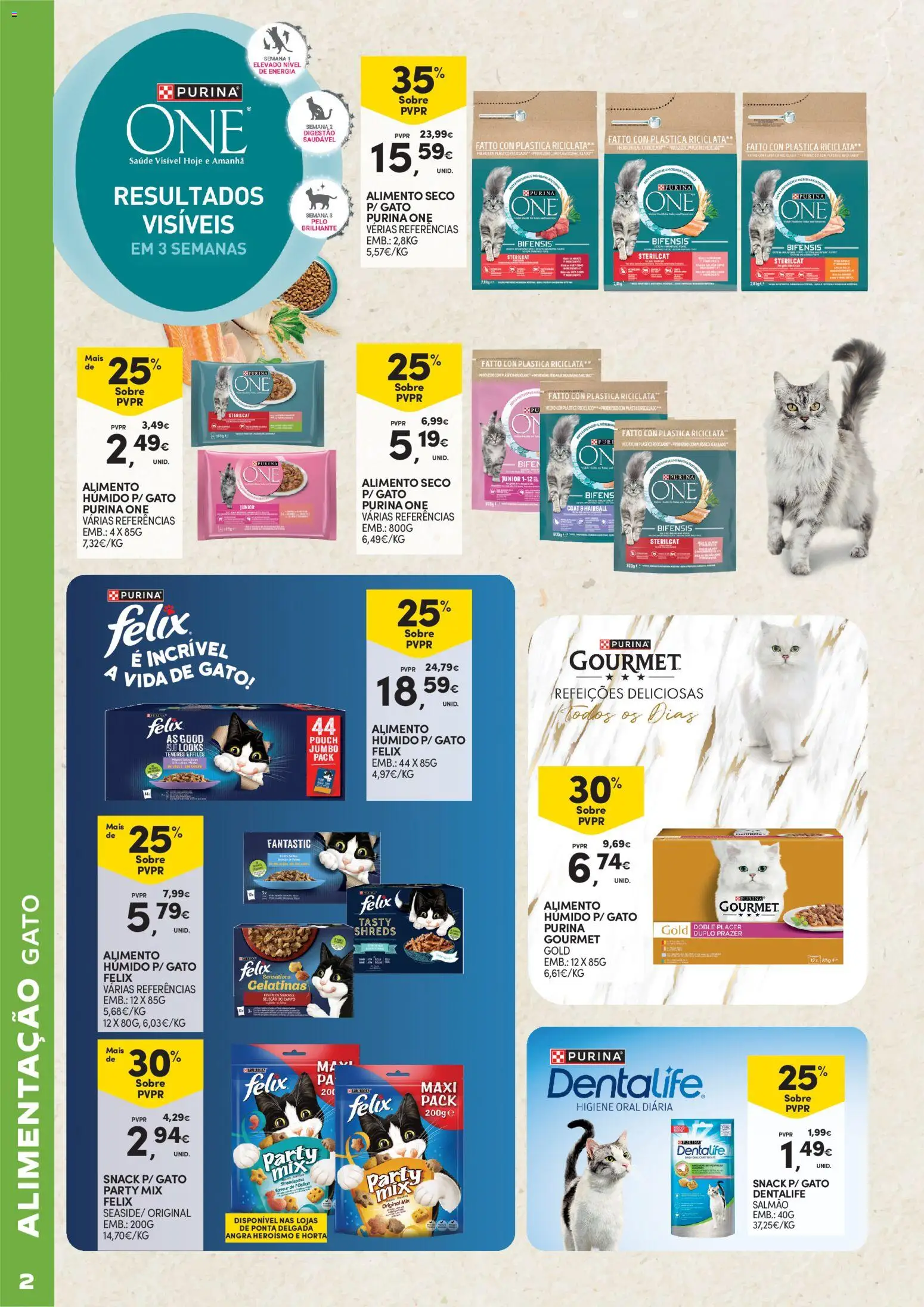 Continente - Açores Feira Petcare │ válido de 03.02.2026 | Página: 2 | Produtos: Purina one, Salmão