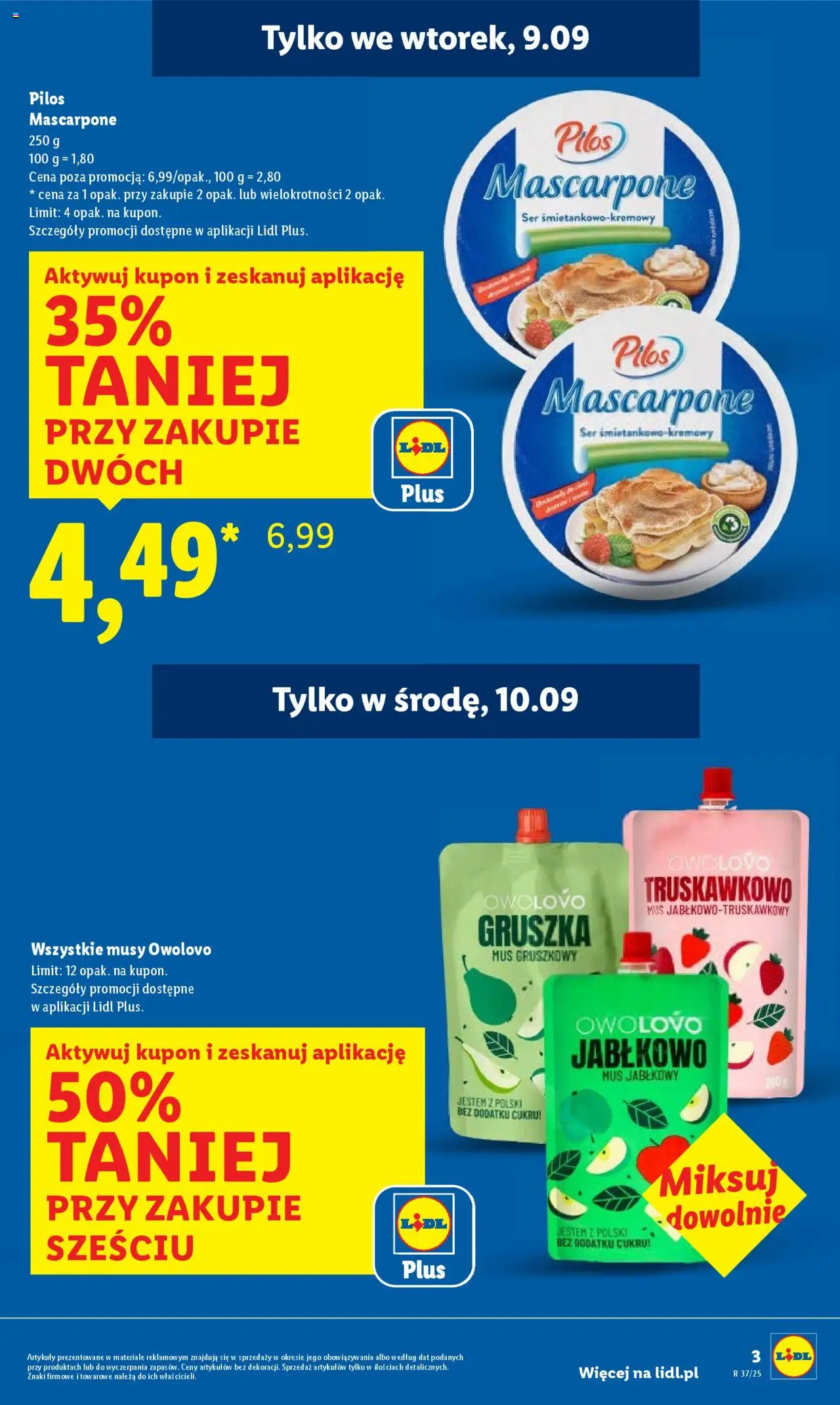 Lidl Gazetka od 08.09.2025 | Strona: 3 | Produkty: Gruszka, Mascarpone, Ser
