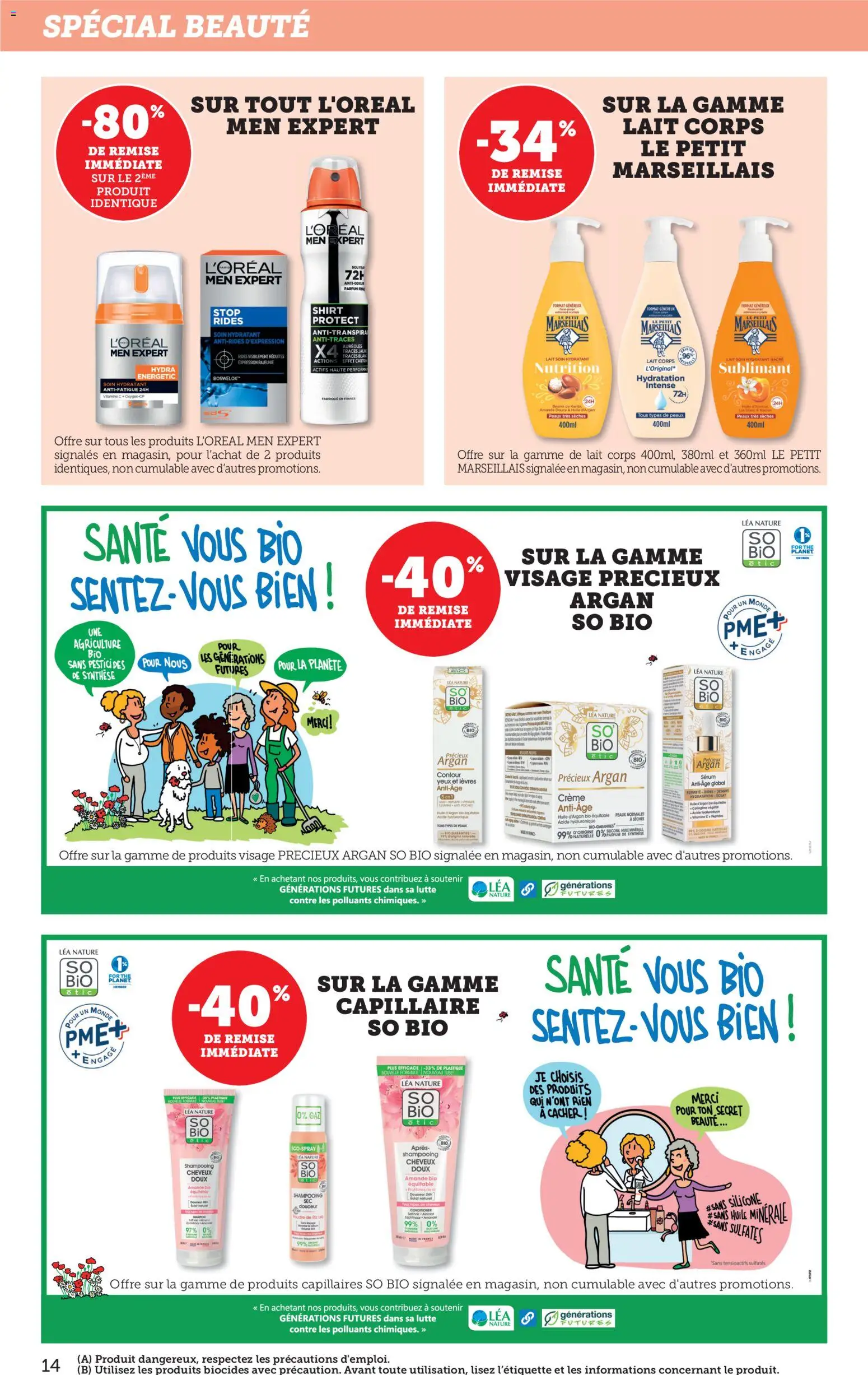 {H1} | Page: 14 | Produits: Amande, Parfum, Shampooing, Huile