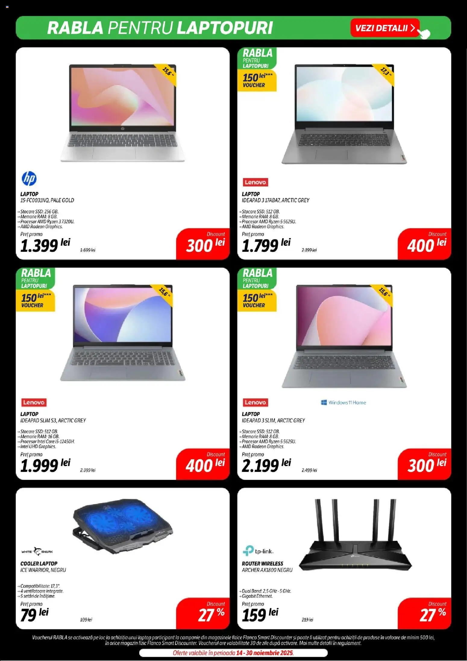 Noul catalog Flanco – valabil de la 14.11.2025 | Pagină: 15 | Produse: Laptop, Memorie, Router
