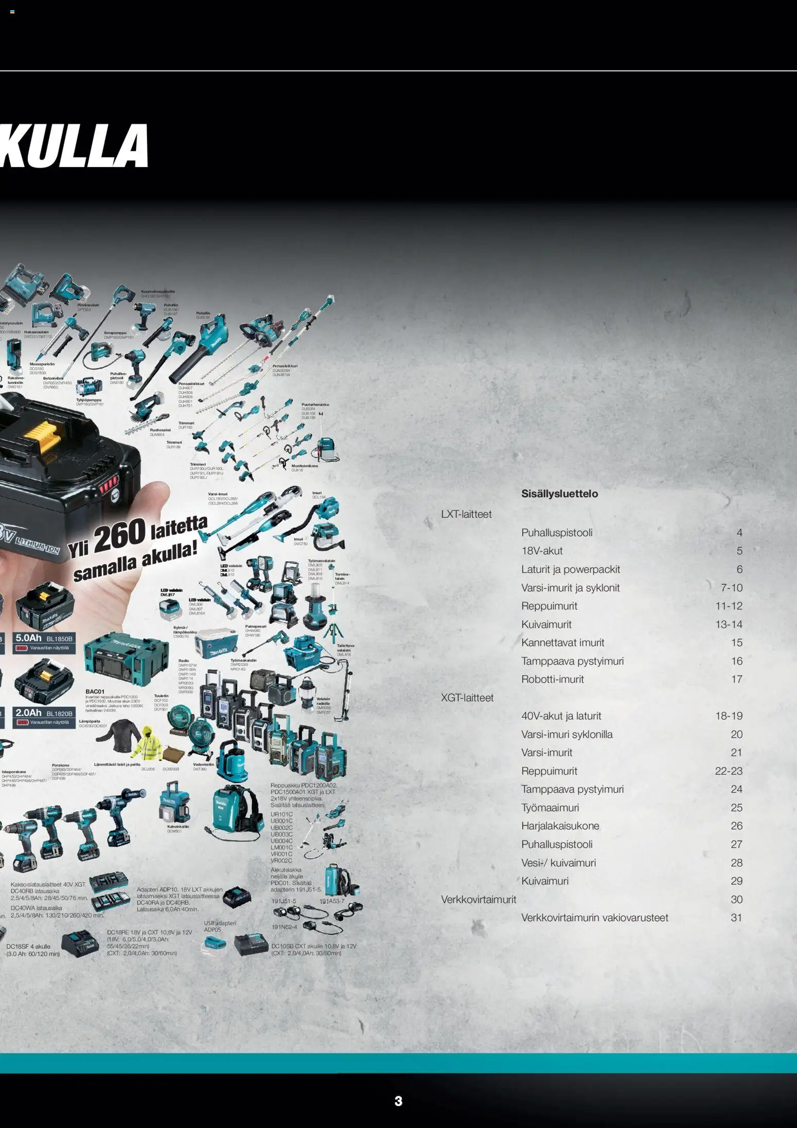 Makita tarjoukset – voimassa 01.12.2025 alkaen | Sivu: 3 | Tuotteet: Vedenkeitin, Imuri, Monitoimikone, Peitto