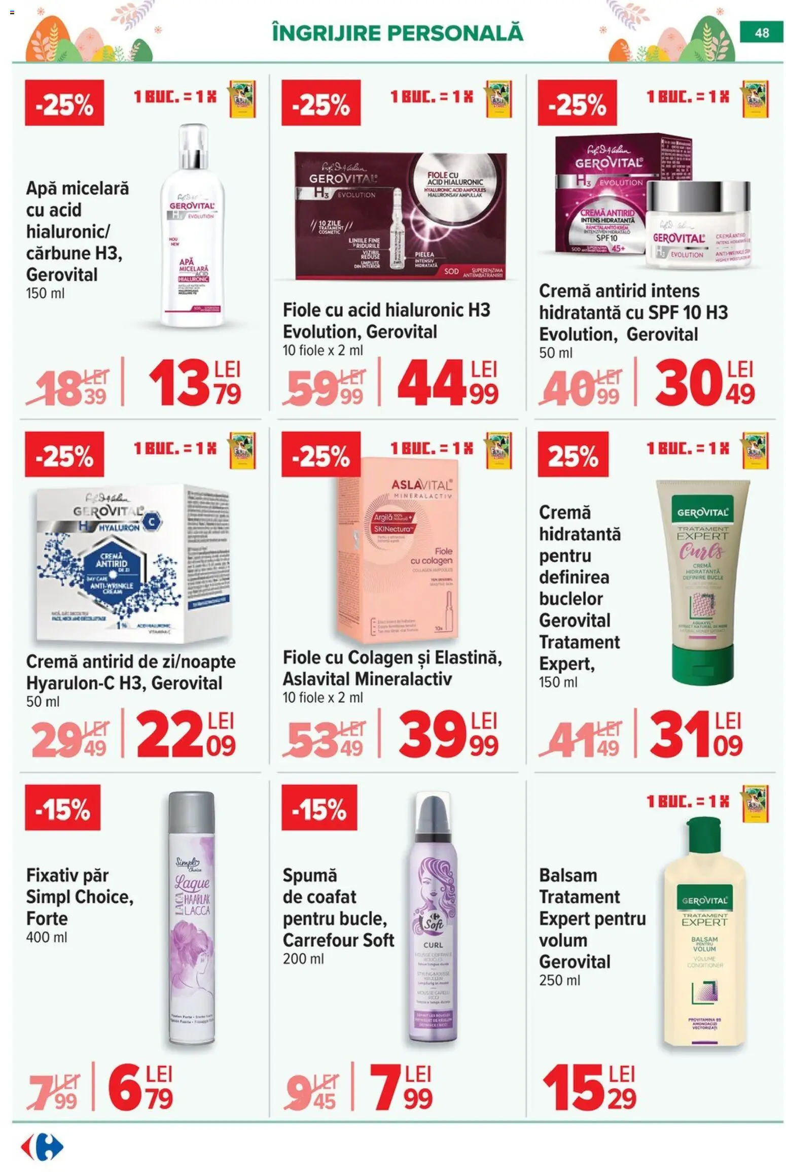 Noul catalog Carrefour – valabil de la 06.04.2026 | Pagină: 54 | Produse: Balsam, Cremă, Apă micelară, Apă