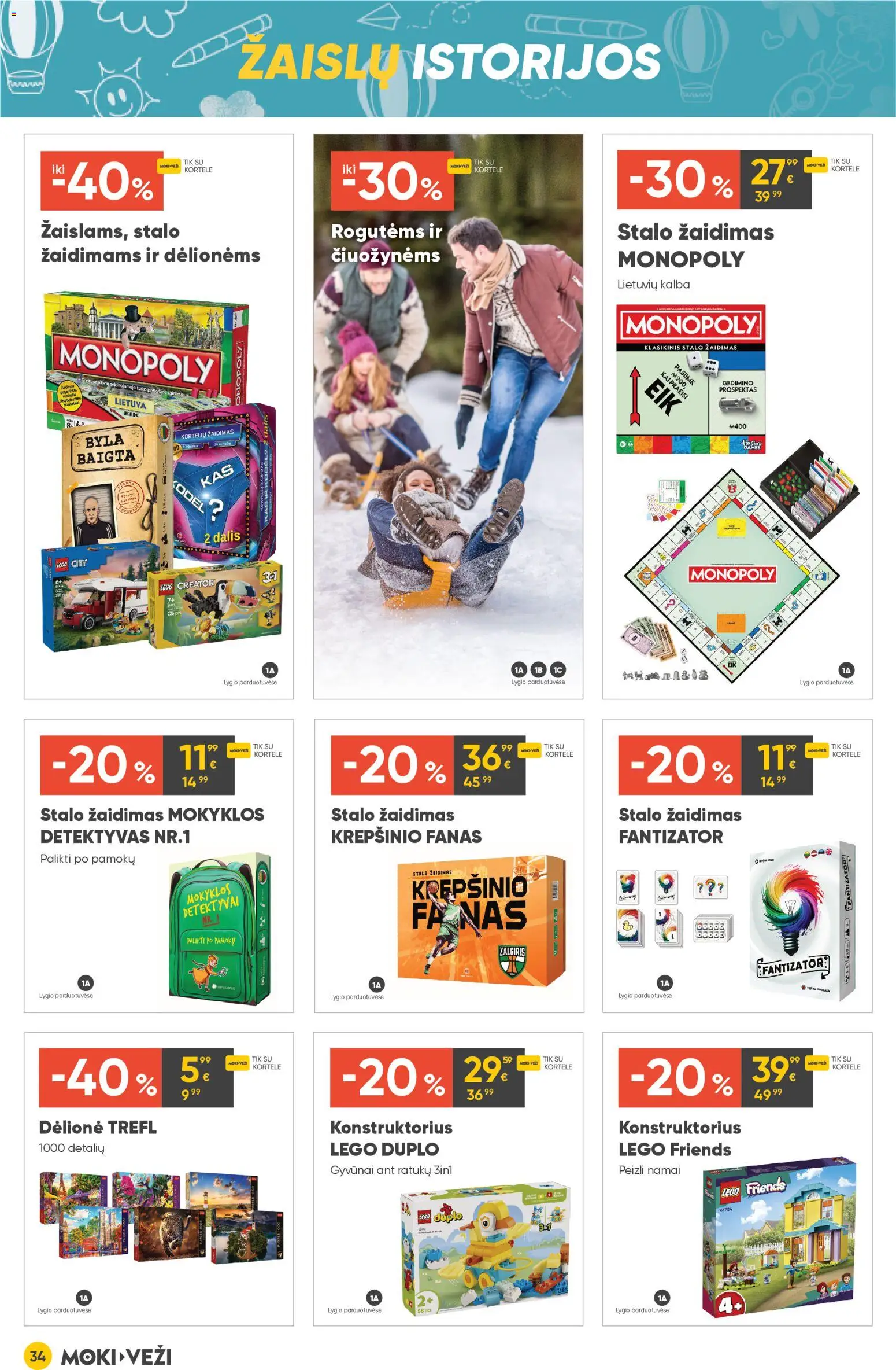 MOKI VEŽI akcijos nuo 13.11.2025 | Puslapis: 34 | Prekių: Žaidimas
