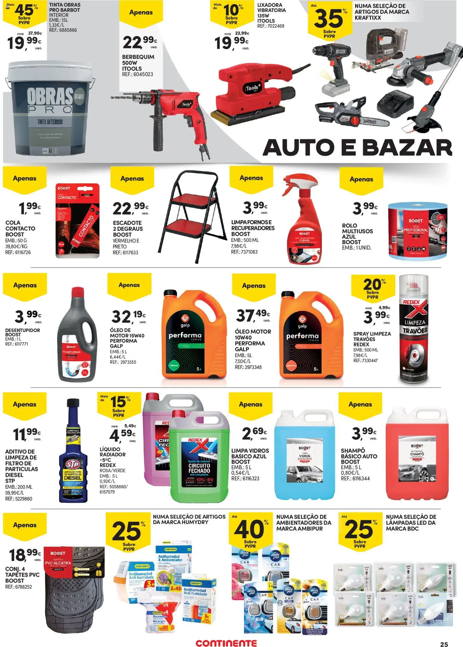 Continente - Açores │ válido de 05.03.2026 | Página: 25 | Produtos: Tinta, Limpa vidros, Radiador, Óleo