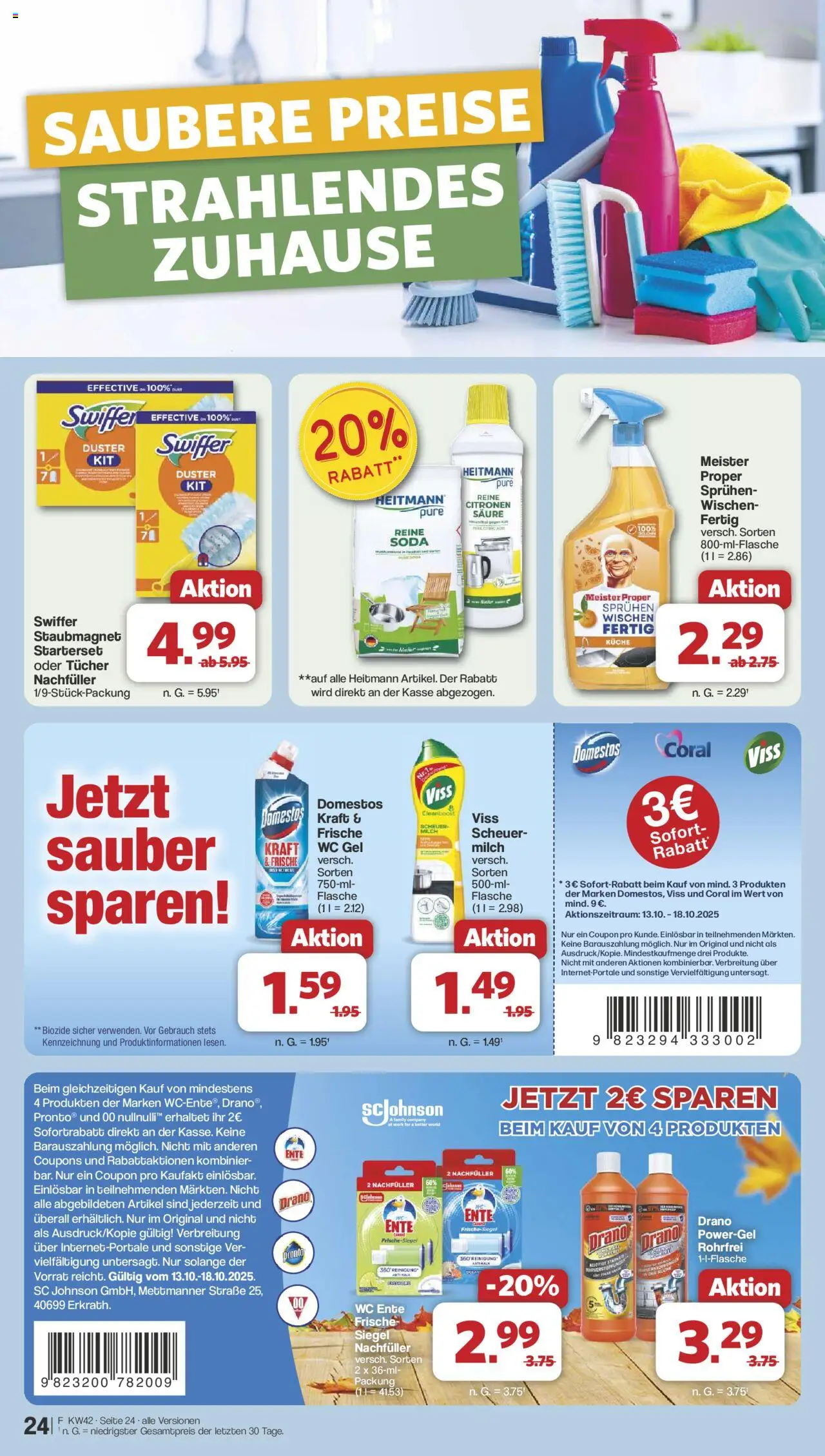 Famila Nordwest Prospekt 	 – gültig ab 13.10.2025 | Seite: 28 | Produkte: Milch, Küche, Swiffer, Ente
