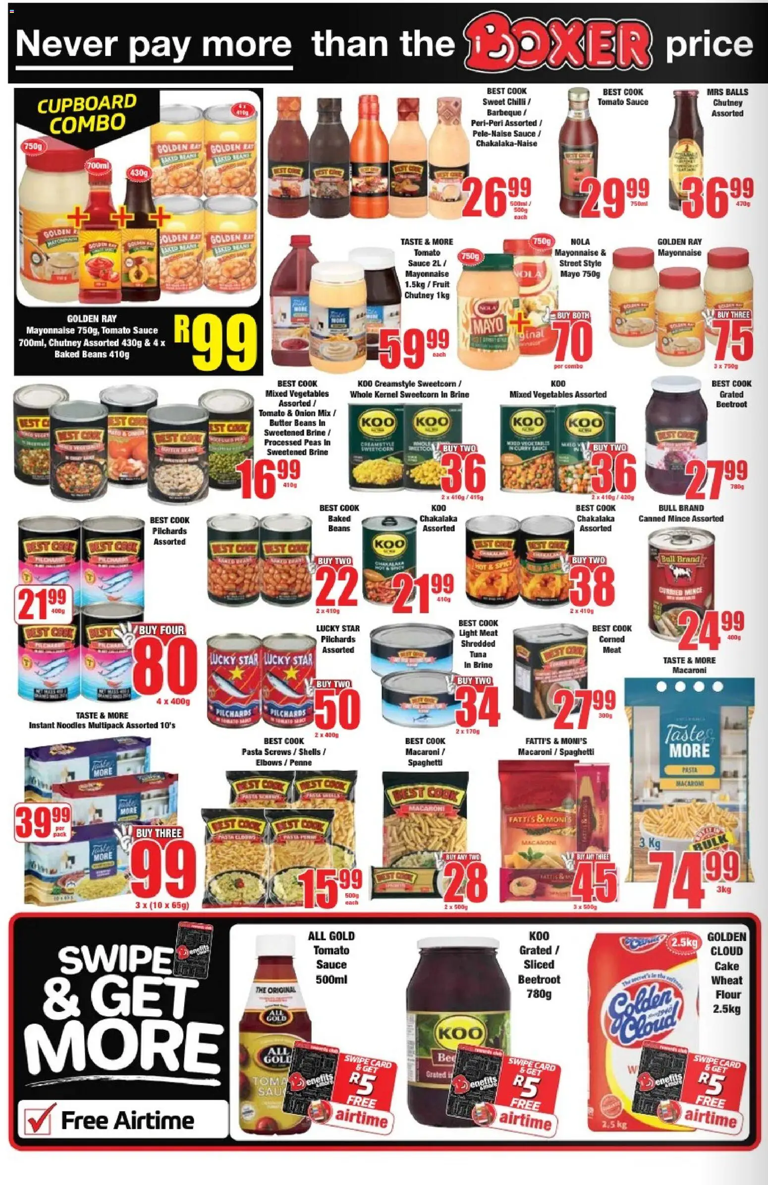 New Boxer catalogue – valid from 23.04.2026 | Page: 8 | Products: Cake, Tuna, Noodles, Canned beans