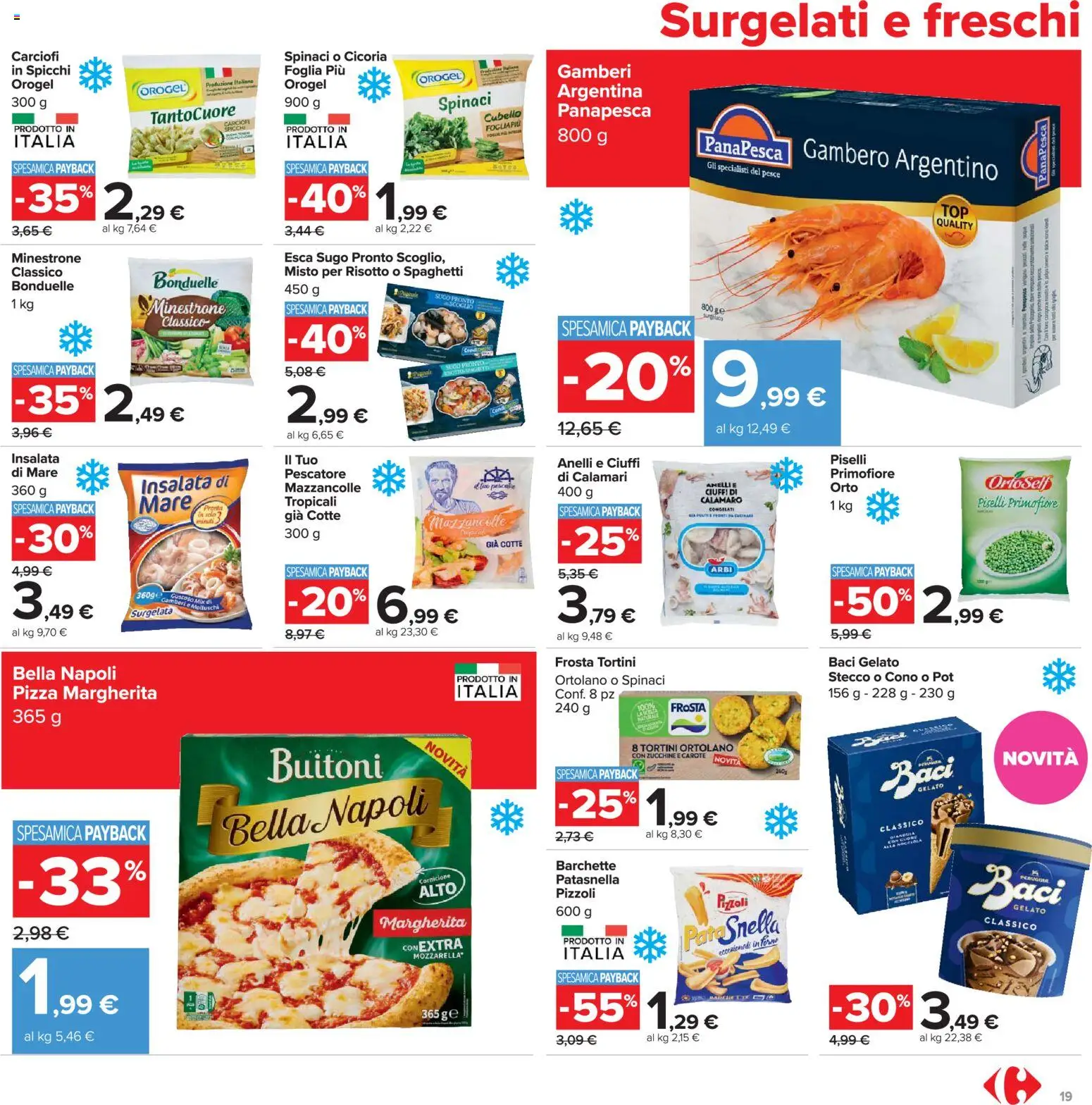 Volantino Carrefour del 24.03.2026 | Pagina: 19 | Prodotti: Pizza, Carote, Zucchine, Sugo
