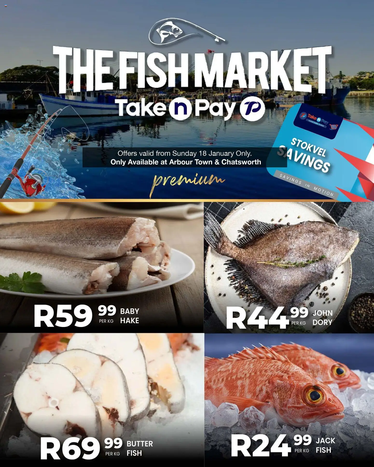 New Take n Pay catalogue – valid from 18.01.2026 | Page: 13 | Products: Butter, Fish