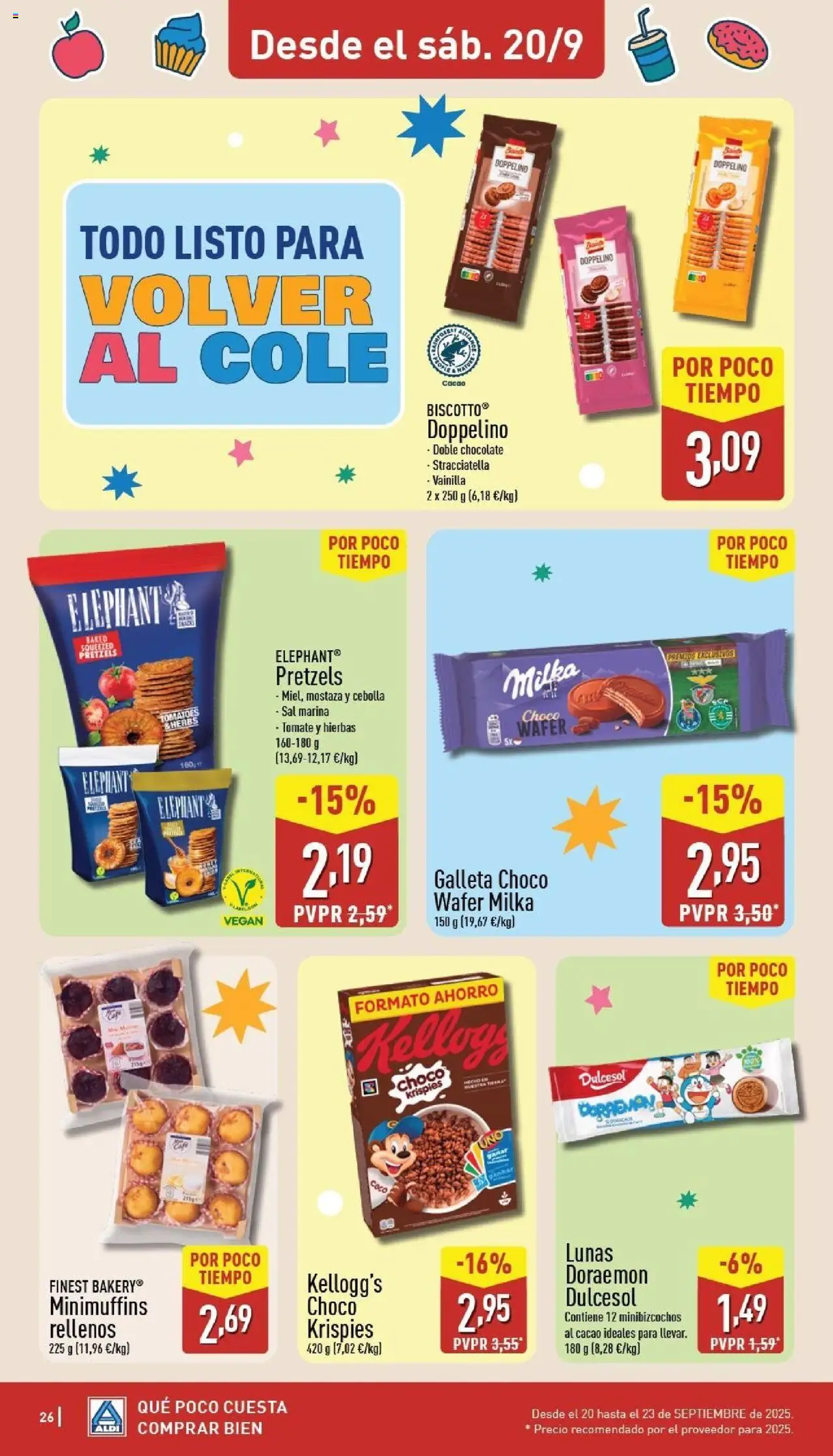 Aldi folleto Baleares │ válido desde el 15.09.2025 | Página: 26 | Productos: Chocolate, Τυρόπιτα, Παγωμένο τσάι, Φρυγανιές σικάλεως