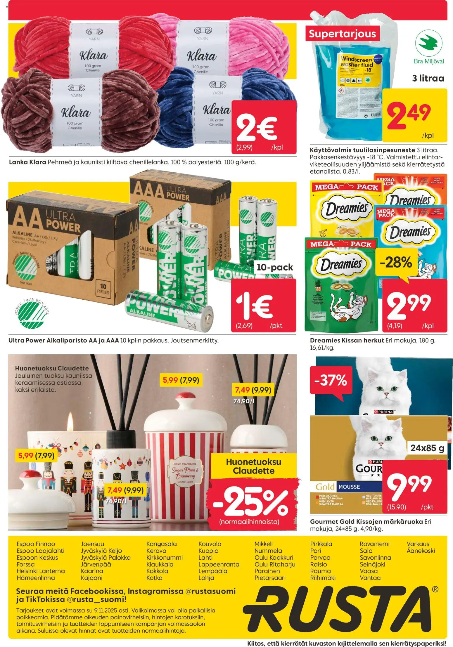 Rusta tarjoukset – voimassa 03.11.2025 alkaen | Sivu: 19 | Tuotteet: Tuoksu, Mousse, Voi