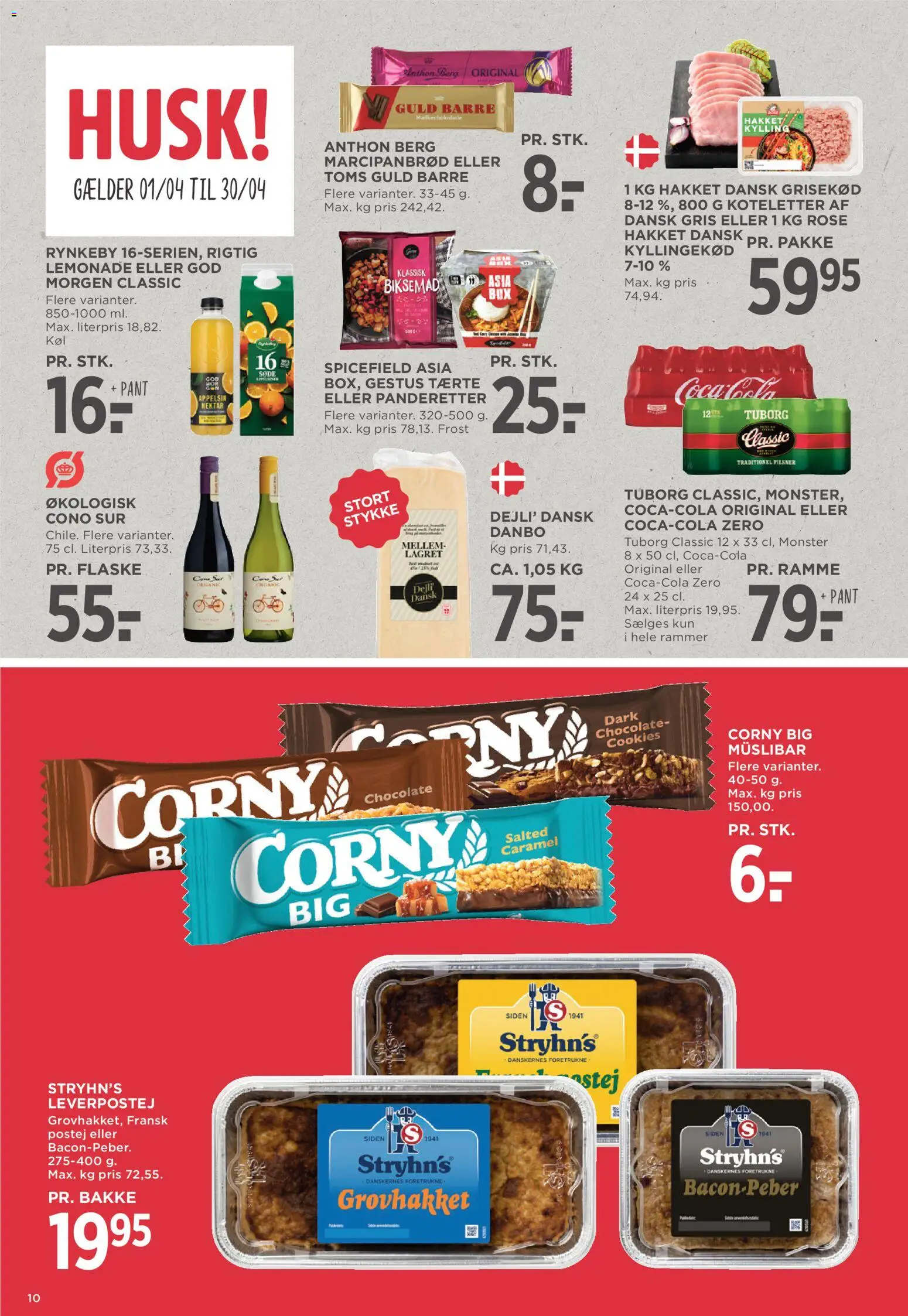 Meny tilbudsavis – gyldig fra 17.04.2026 | Side: 13 | Produkter: Kyllingekød, Koteletter, Cookies, Marcipanbrød