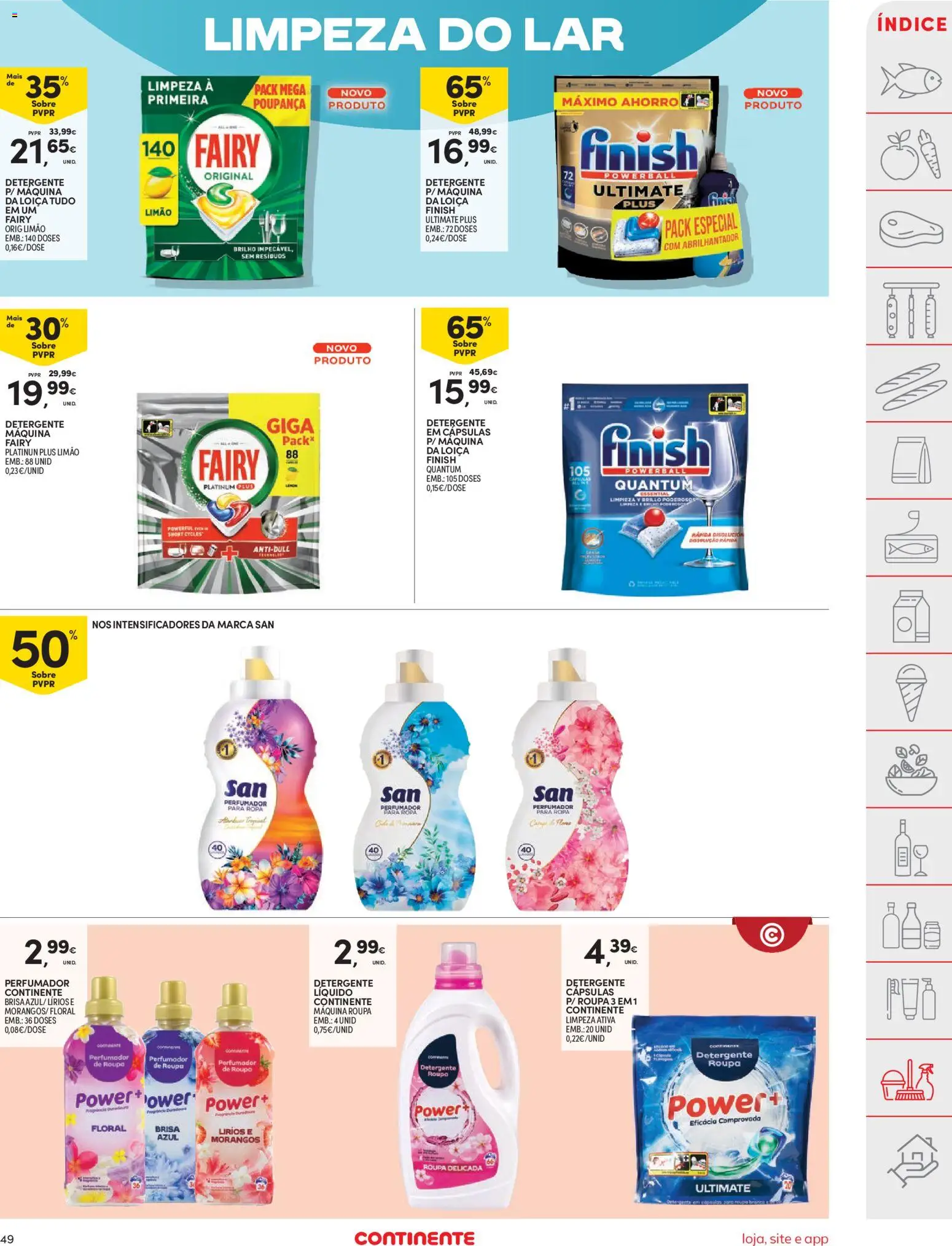 Continente folheto │ válido de 03.03.2026 | Página: 49 | Produtos: Abrilhantador, Detergente, Morangos