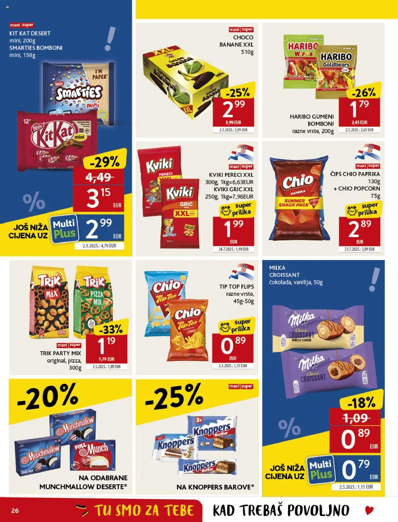 Konzum HR akciós ujság - amely érvényes a következő dátumtól: 27.08.2025 | Oldal: 26 | Termékek: Croissant, Pick, Popcorn, Pizza