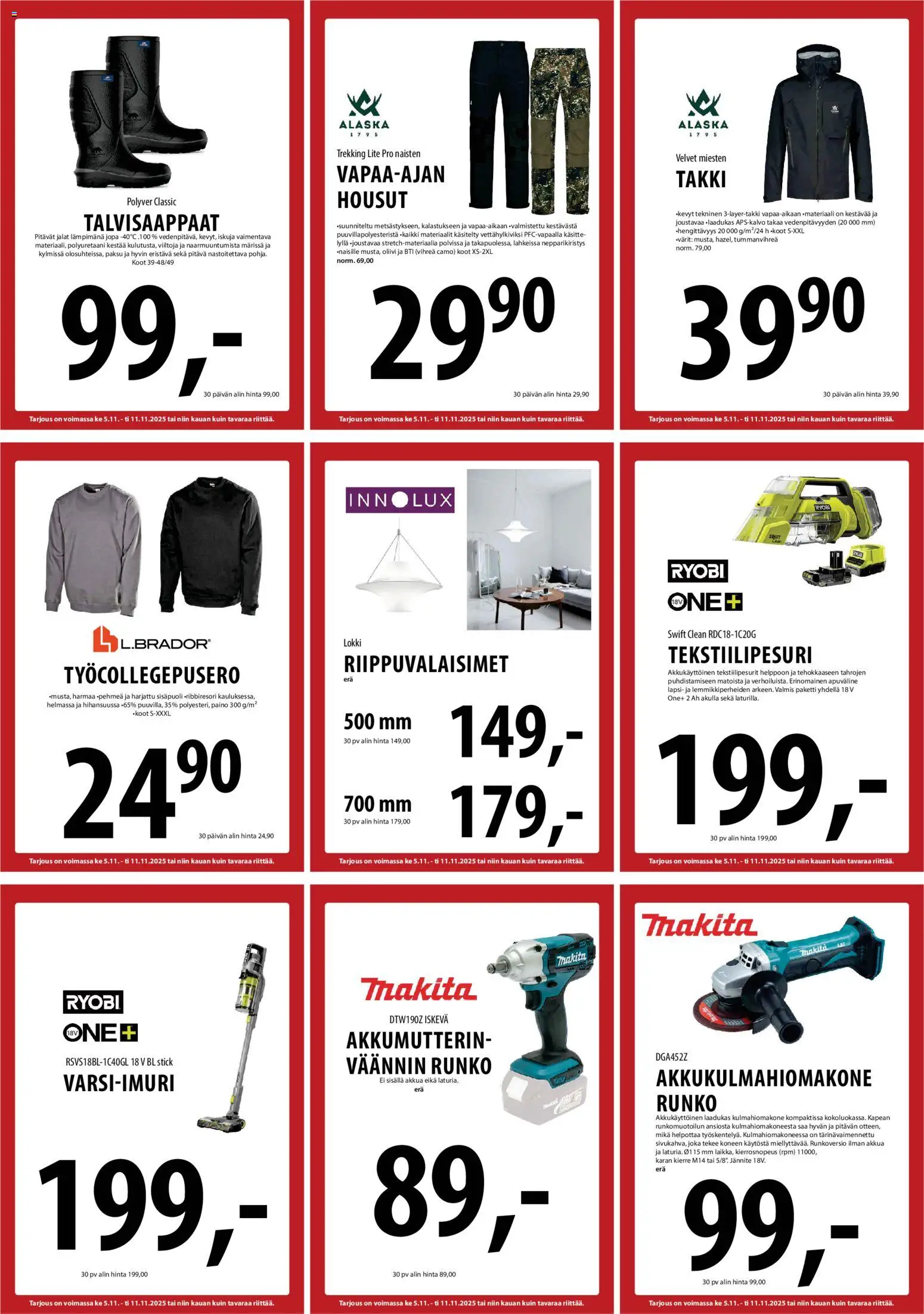 Tuuri tarjoukset – voimassa 05.11.2025 alkaen | Sivu: 23 | Tuotteet: Takki, Housut