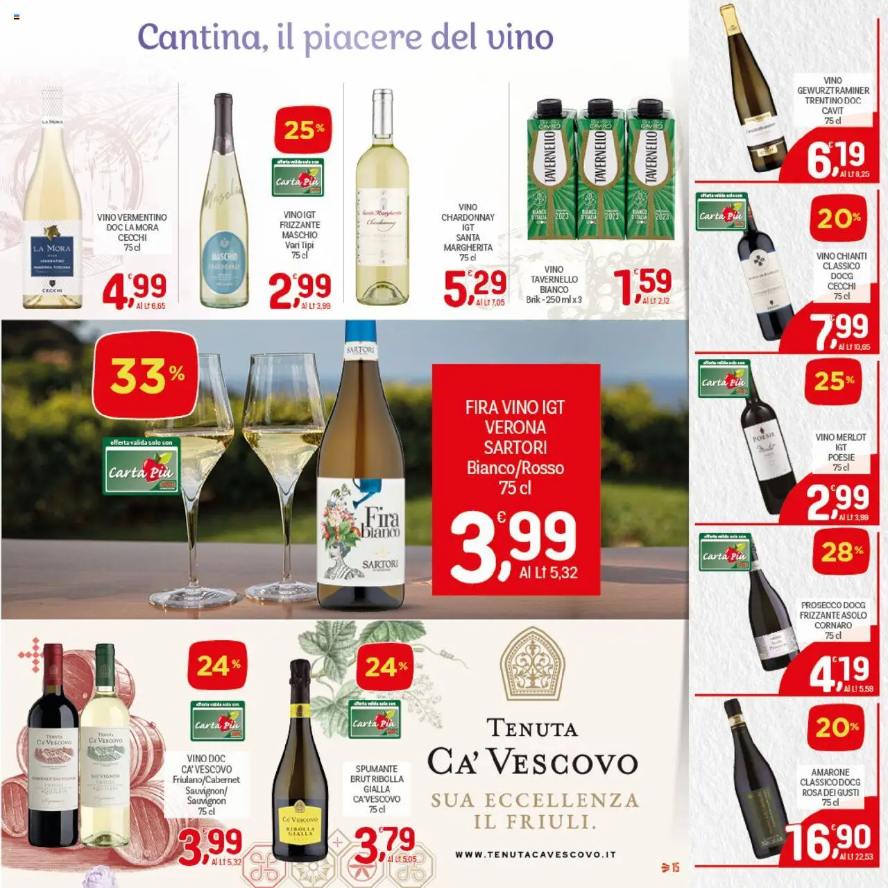 Volantino CRAI del 18.09.2025 | Pagina: 15 | Prodotti: Prosecco, Vino, Spumante