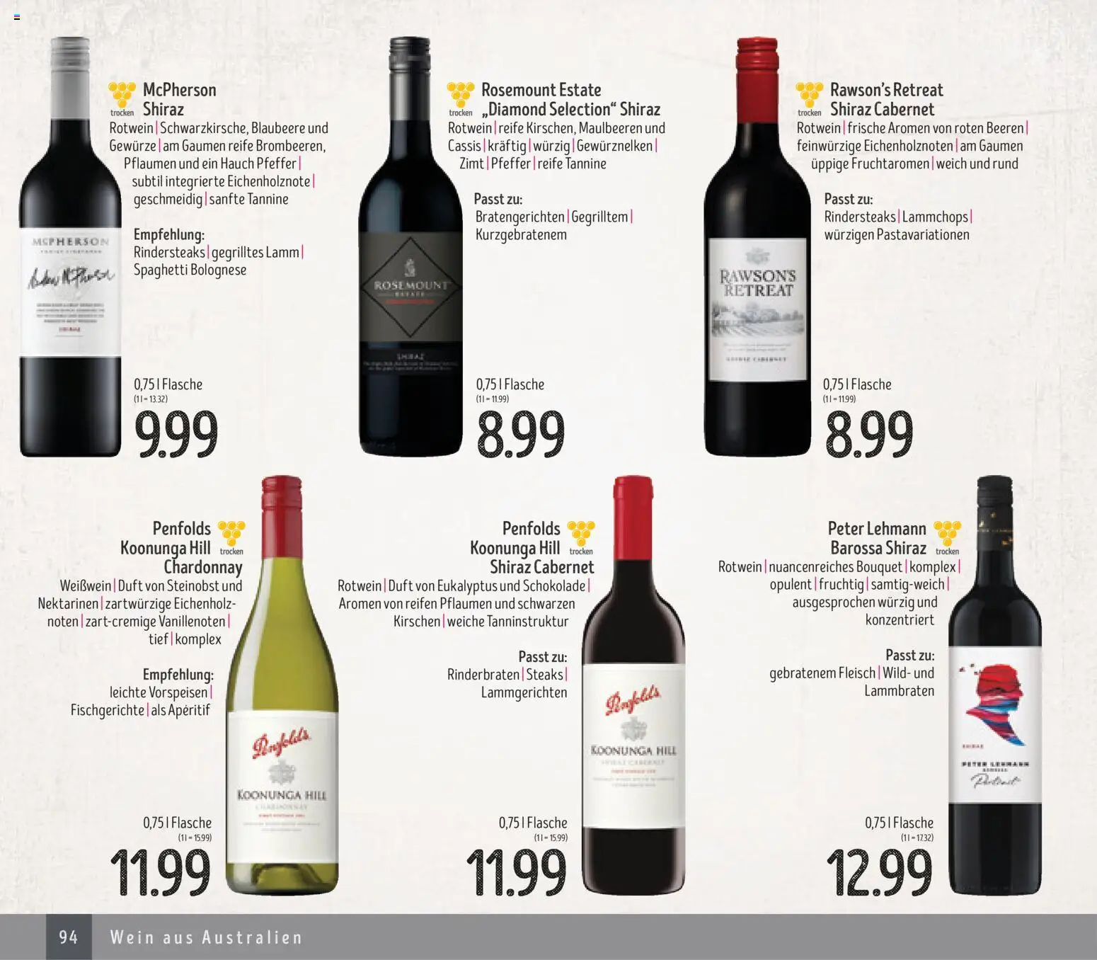 Edeka Struve Wein– und Spirituosen – gültig ab 14.11.2025 | Seite: 94 | Produkte: Nektarinen, Weißwein, Kirschen, Fleisch