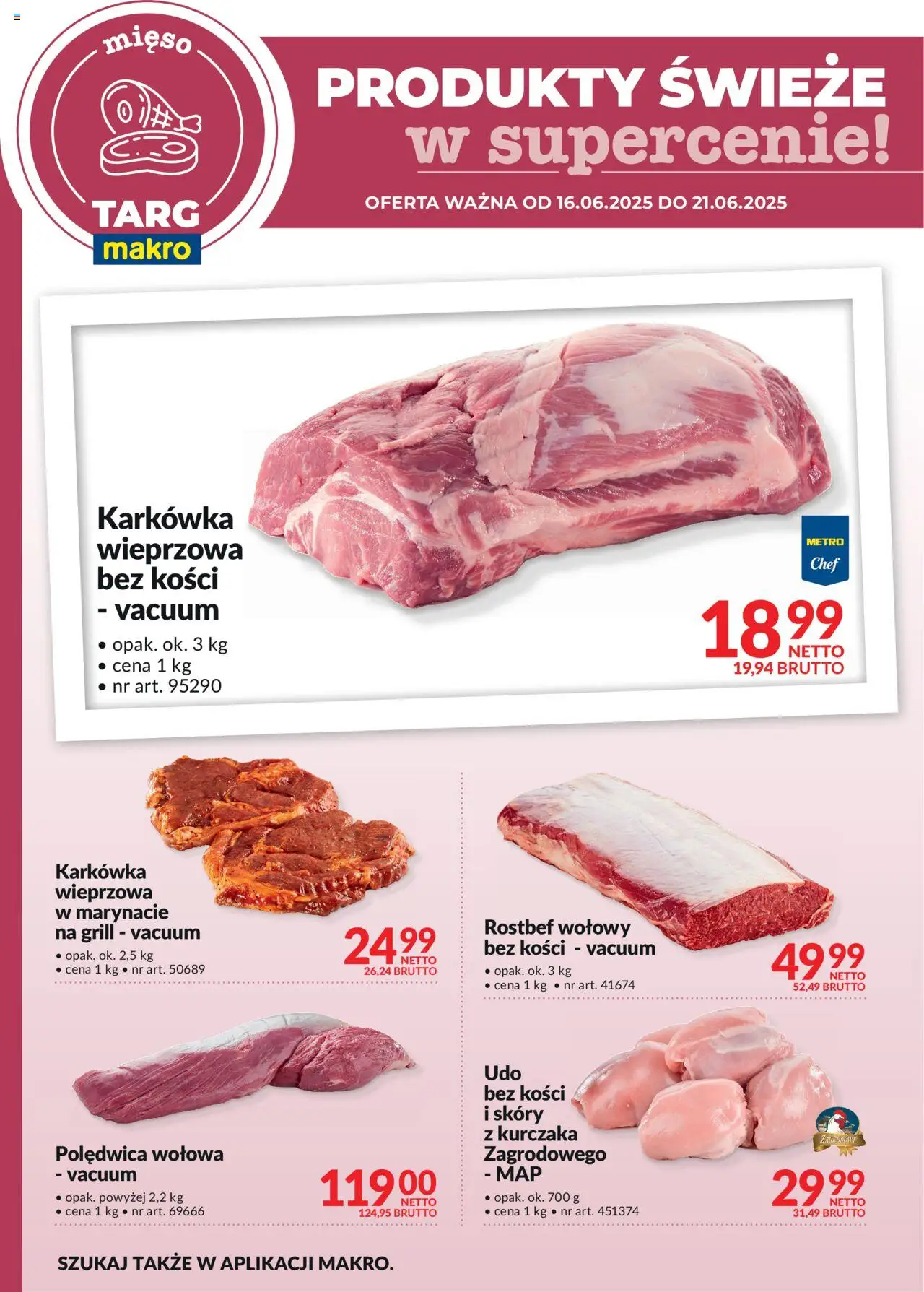 Makro Gazetka - Oferta świeża w super cenach od 16.06.2025 | Strona: 4 | Produkty: Karkówka, Karkówka wieprzowa, Mięso, Grill