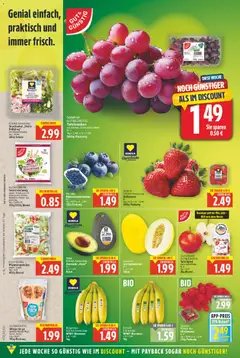E center Prospekt 	 ab 23.03.2026 gültig | Seite: 2 | Produkte: Himbeeren, Trauben, Mohren, Avocado