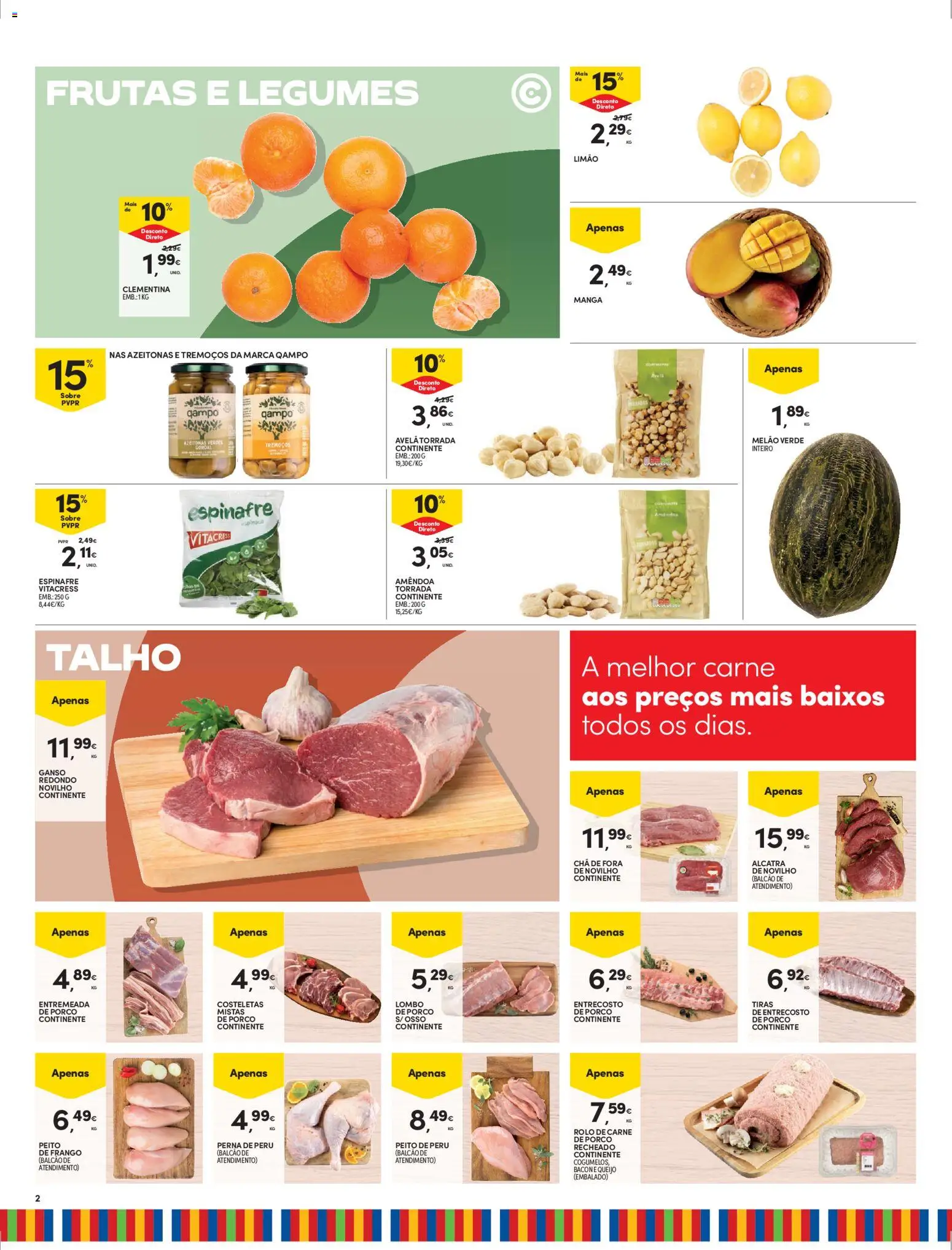 Continente folheto │ válido de 09.12.2025 | Página: 2 | Produtos: Azeitonas, Peito de peru, Carne de porco, Tremoços