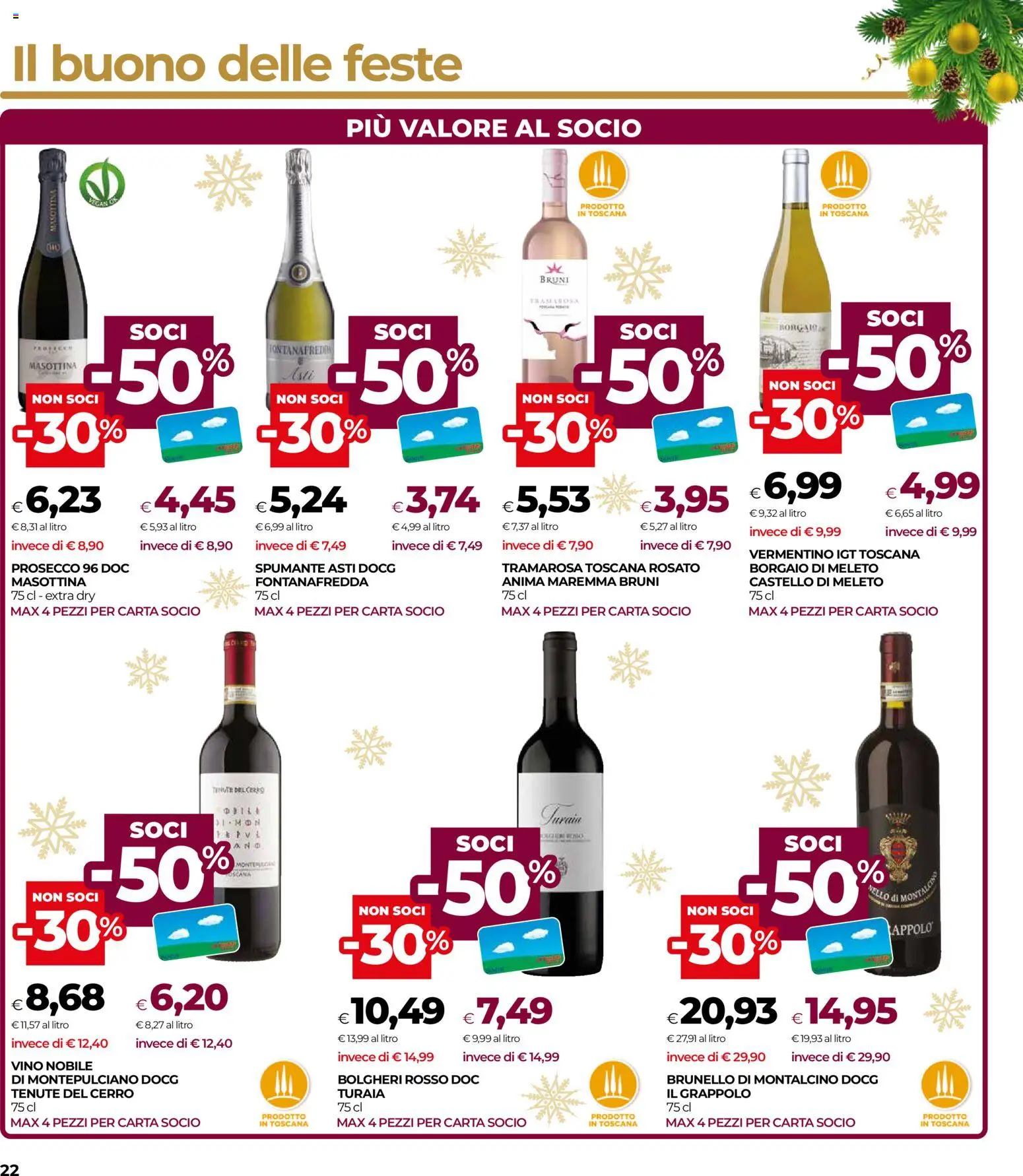 Volantino COOP del 04.12.2025 | Pagina: 22 | Prodotti: Prosecco, Vino, Spumante