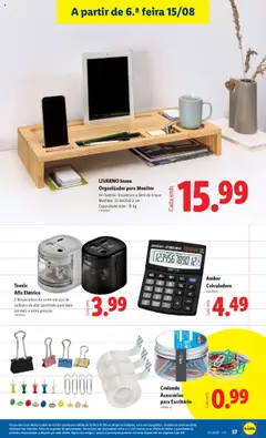 Lidl Novidades │ válido de 15.08.2025 | Página: 37 | Produtos: Monitor, Calculadora, Organizador