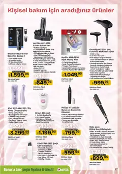 12.03.2026 tarihinden itibaren geçerli olan Migros kataloğu önizlemesi | Sayfa: 146 | Ürünler: Saç düzleştirici, Çift taraflı, Kurutma makinesi, USB