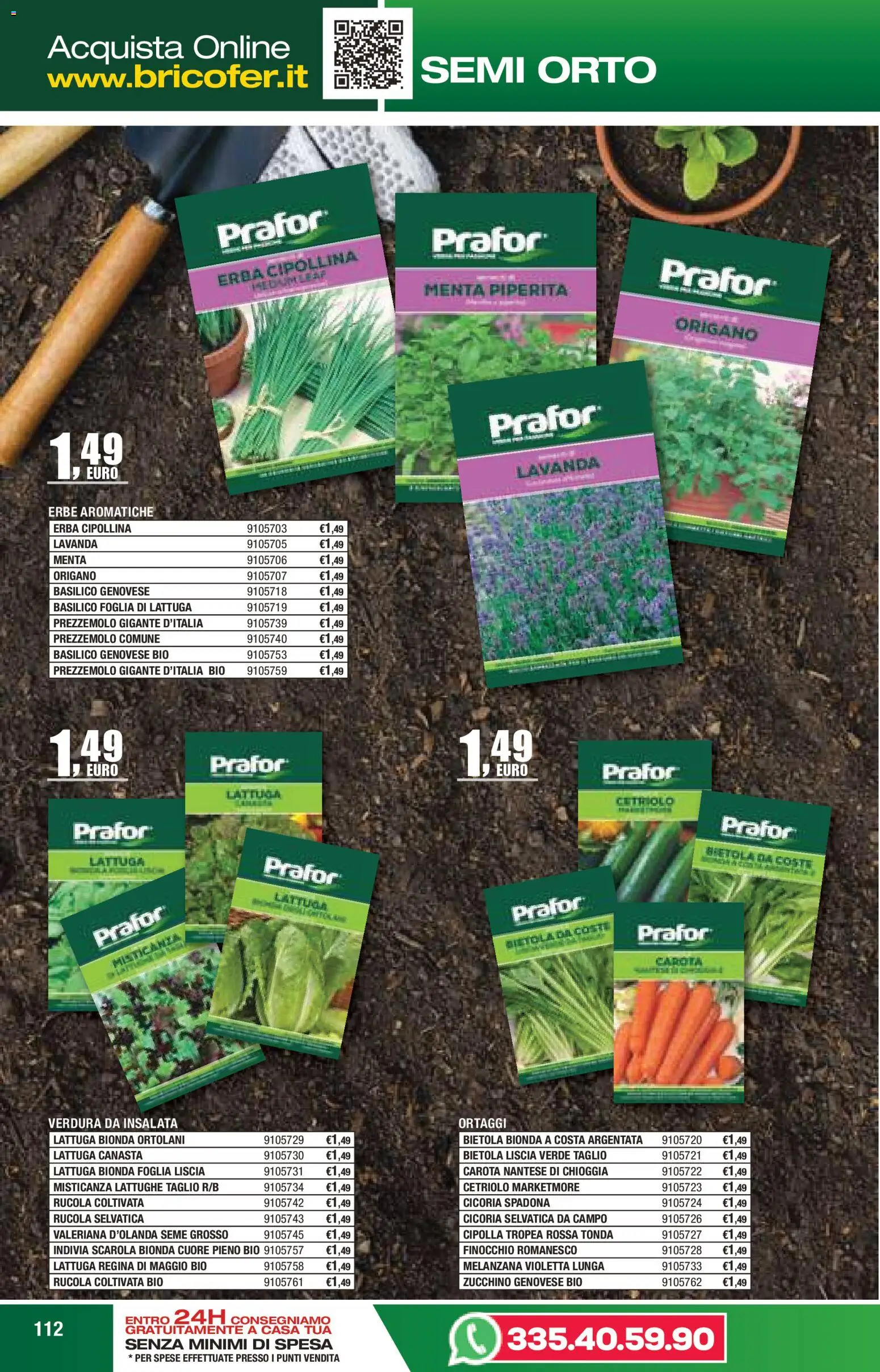 Volantino Bricofer del 14.04.2026 | Pagina: 112 | Prodotti: Misticanza, Rucola, Carota, Lattuga